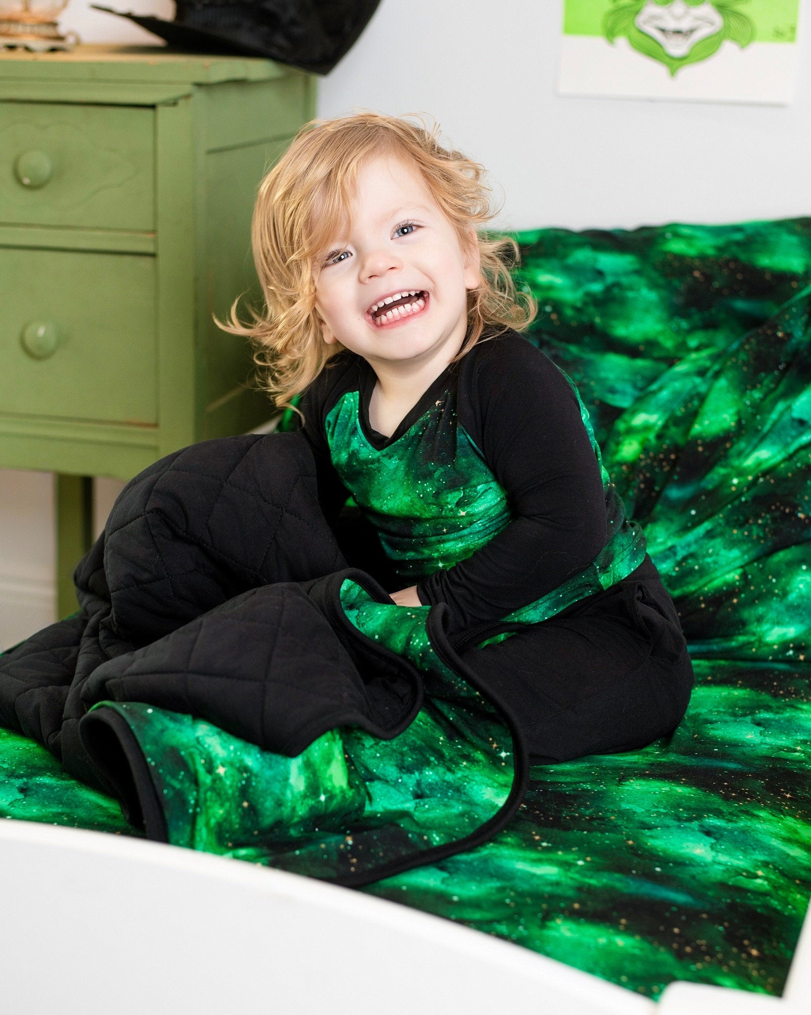Wicked Cute | Green Galaxy Elixir | Bamboo Raglan Tee
