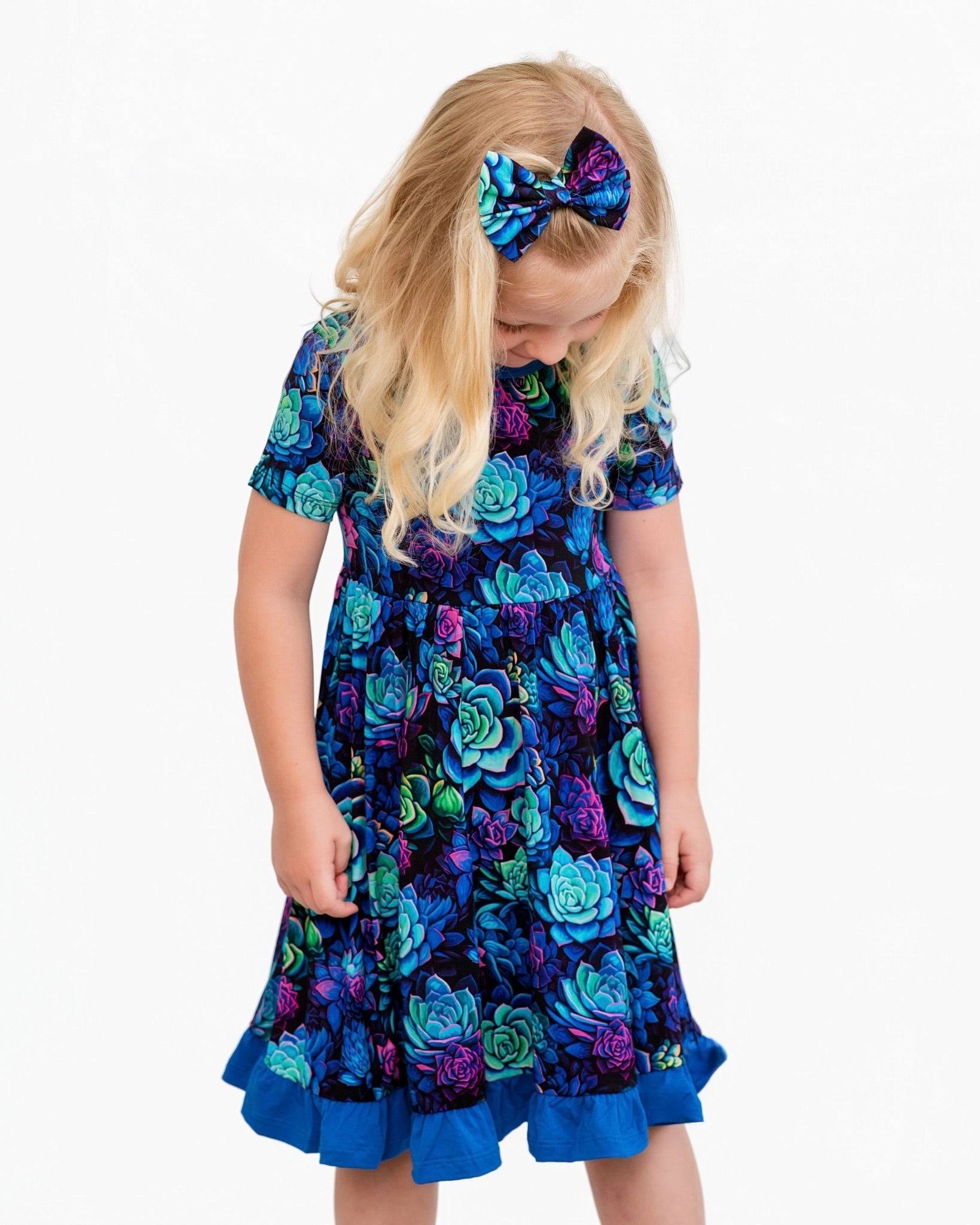 Electric Succulents | Bamboo Ruffle Twirl Dress