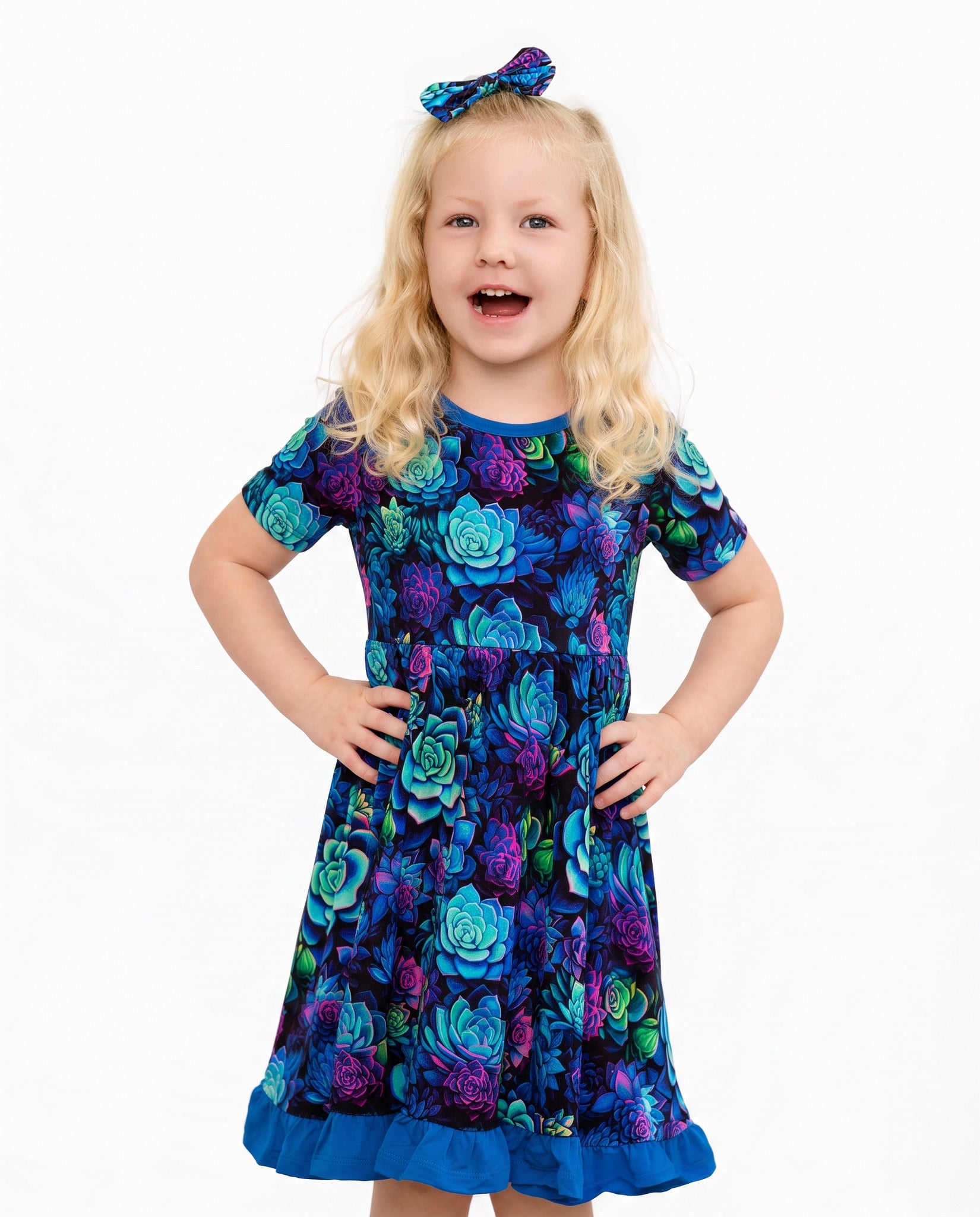 Electric Succulents | Bamboo Ruffle Twirl Dress