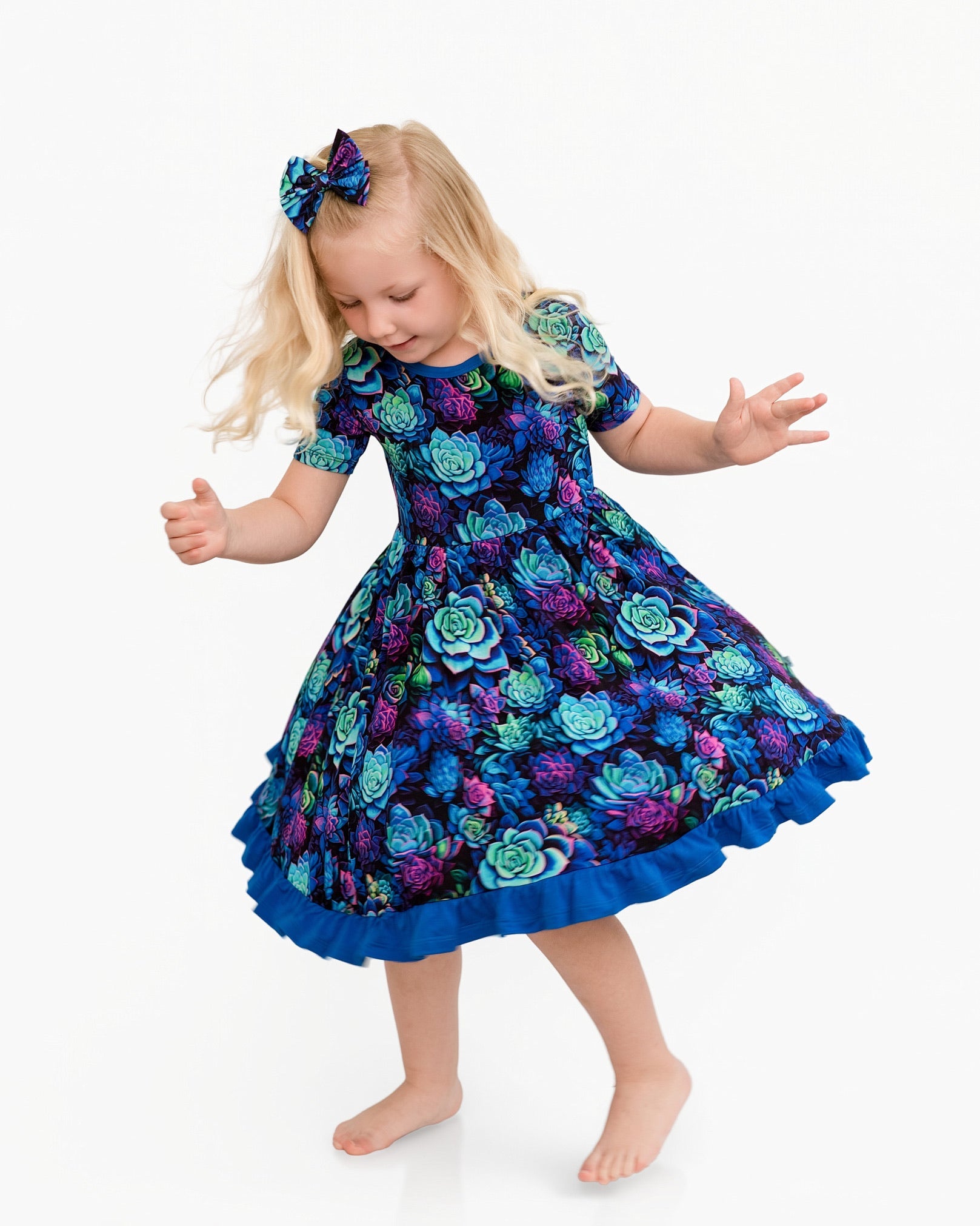 Electric Succulents | Bamboo Ruffle Twirl Dress
