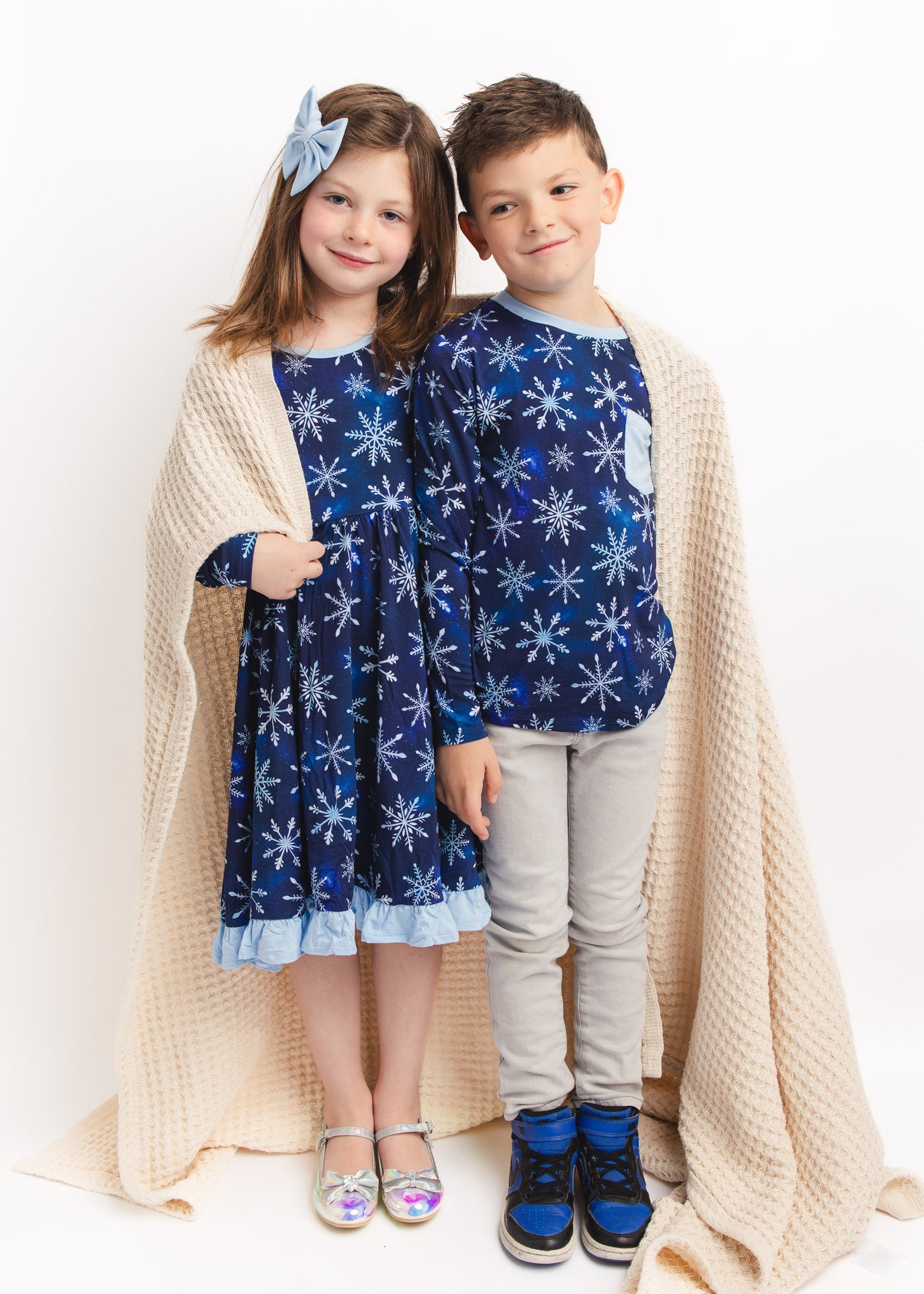 Icy Snowflakes | Bamboo Ruffle Twirl Dress