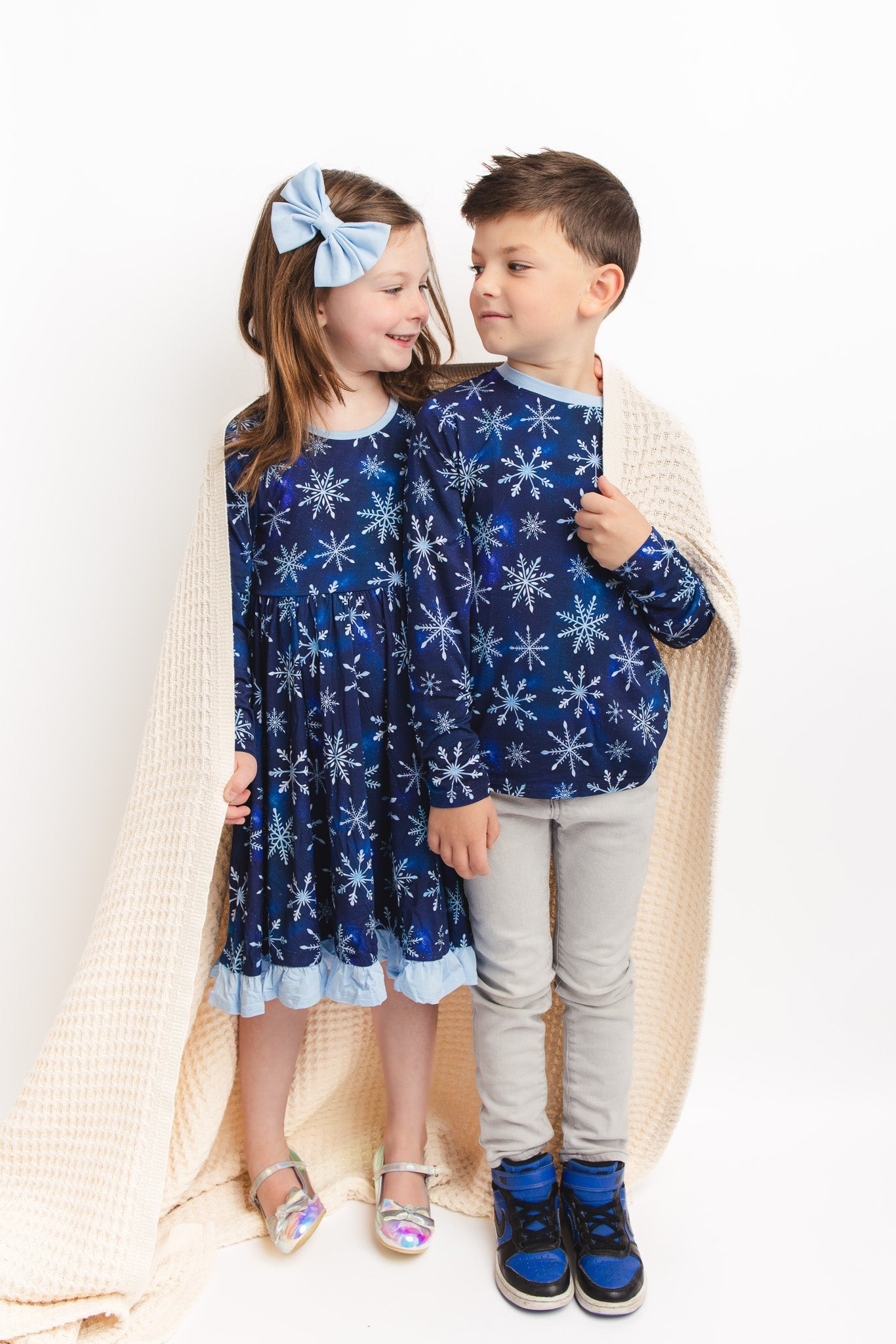 Icy Blue | Large Clip Bow