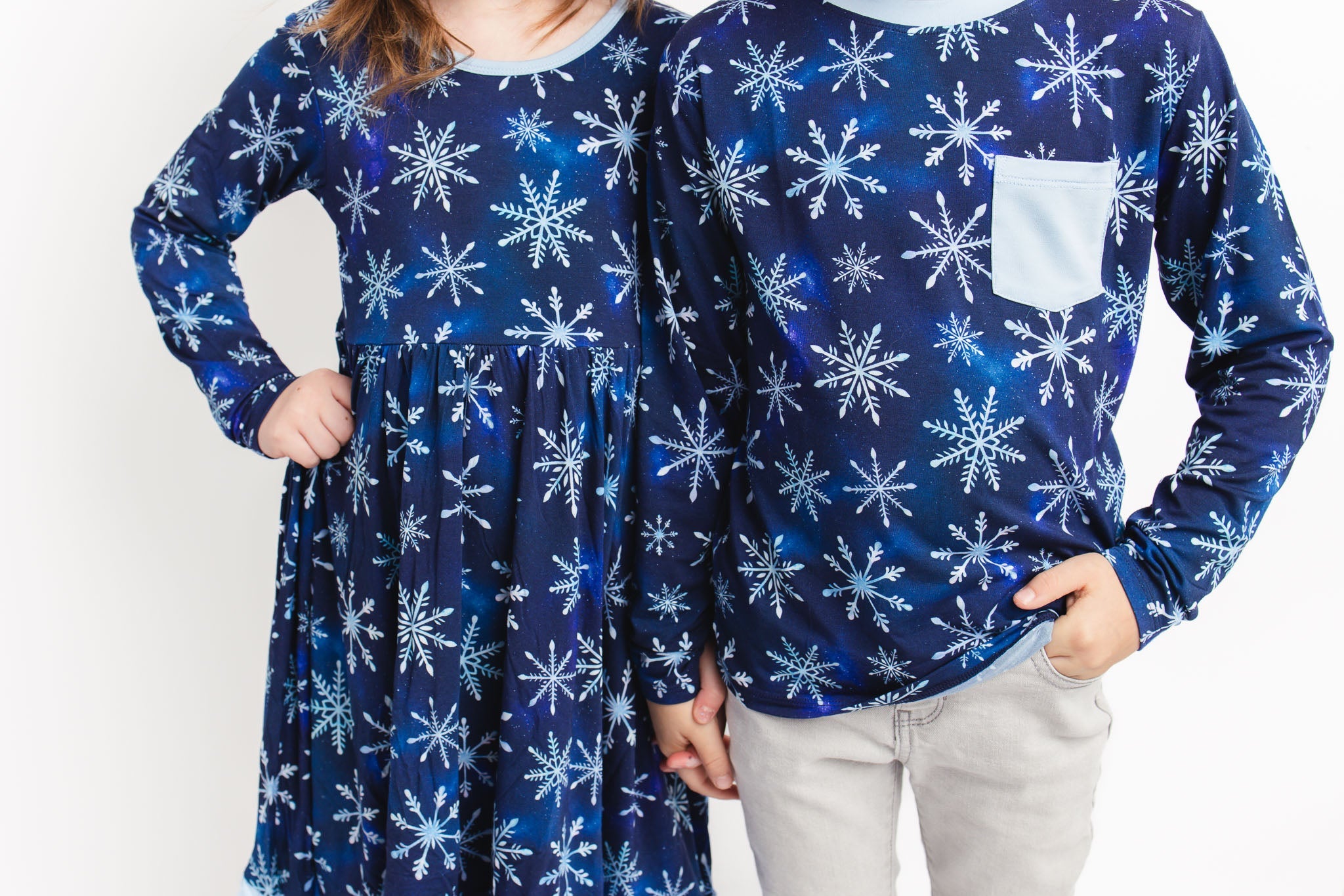 Icy Snowflakes | Bamboo Ruffle Twirl Dress