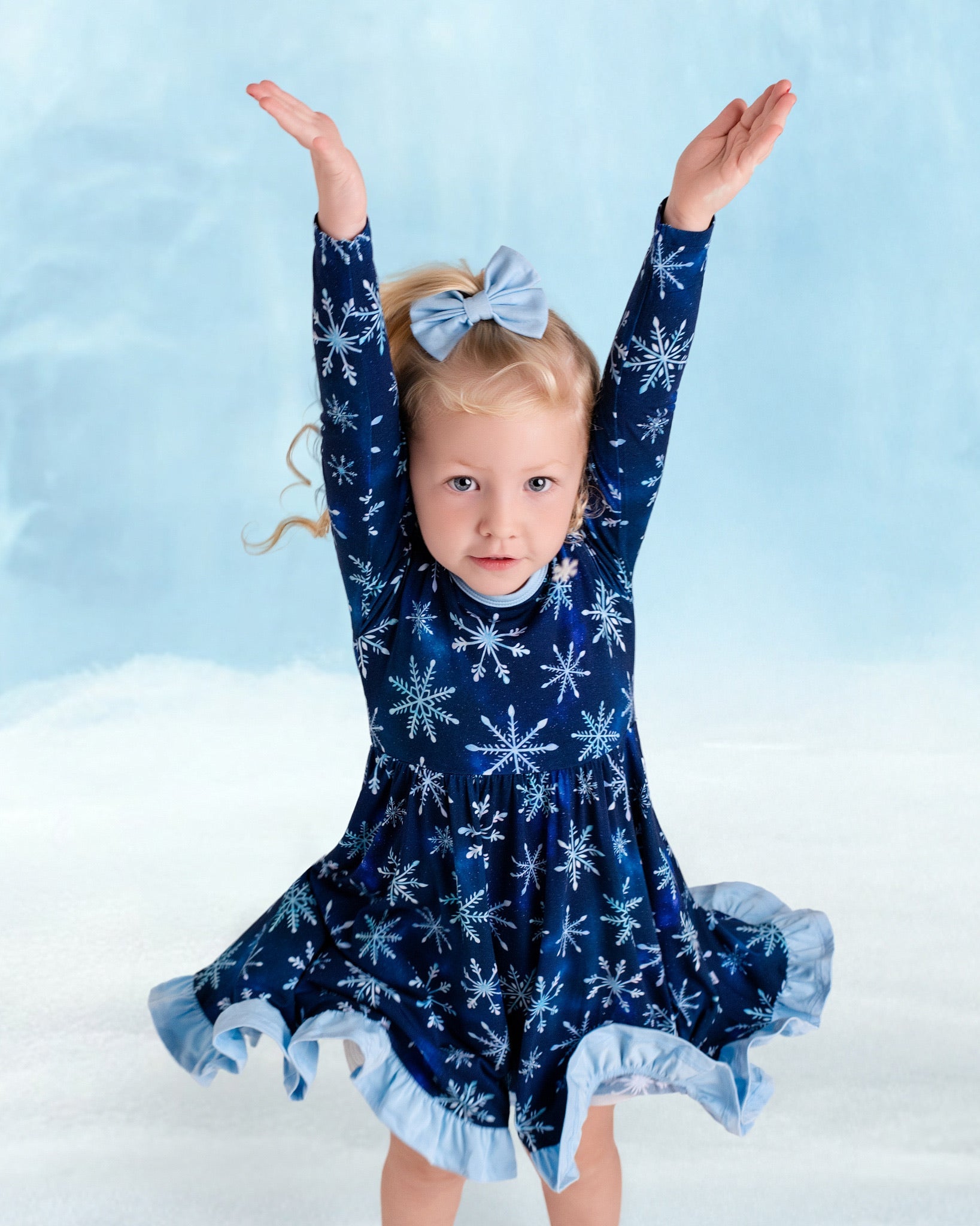 Icy Blue | Small Clip Bow