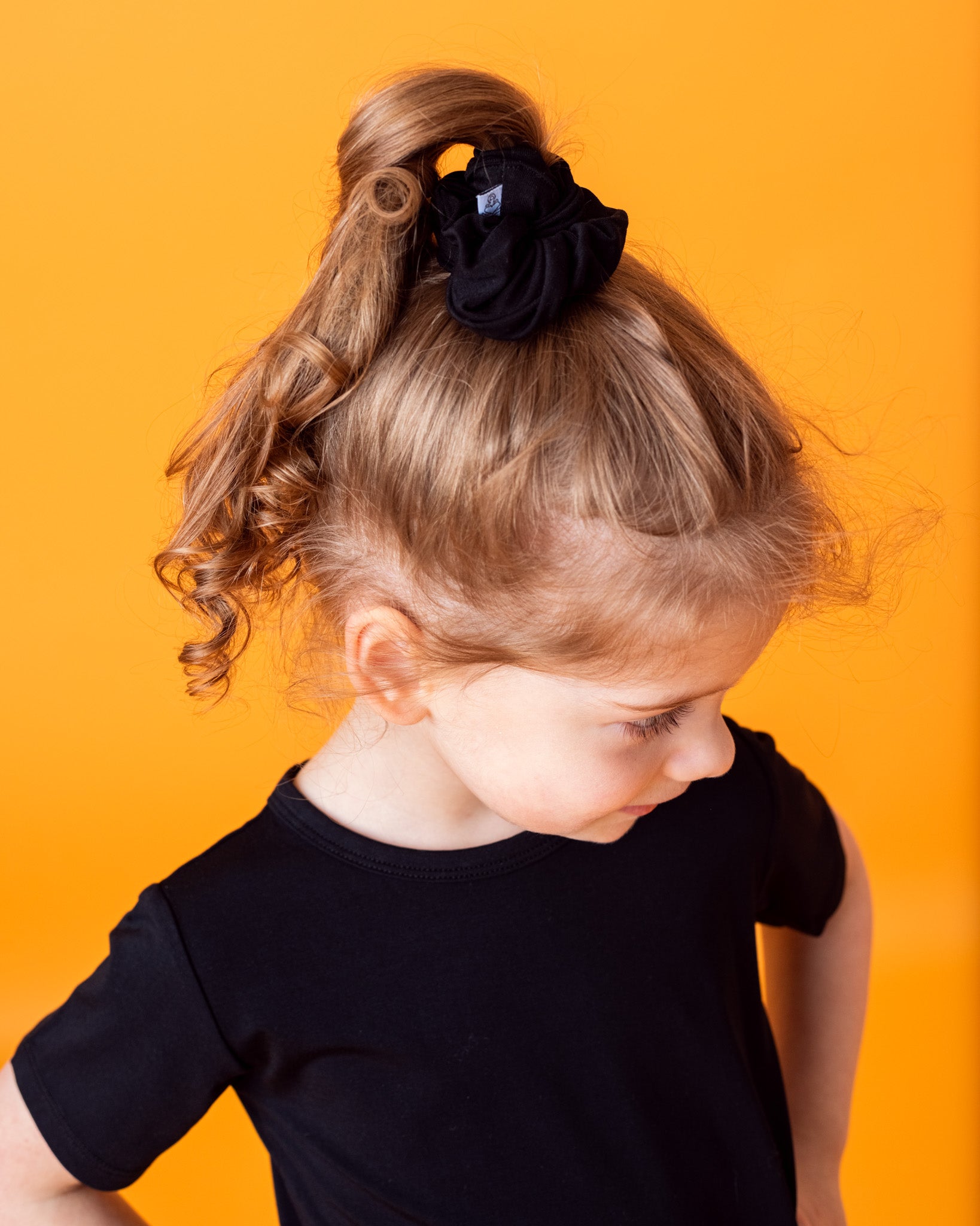 Black | Bamboo Scrunchie