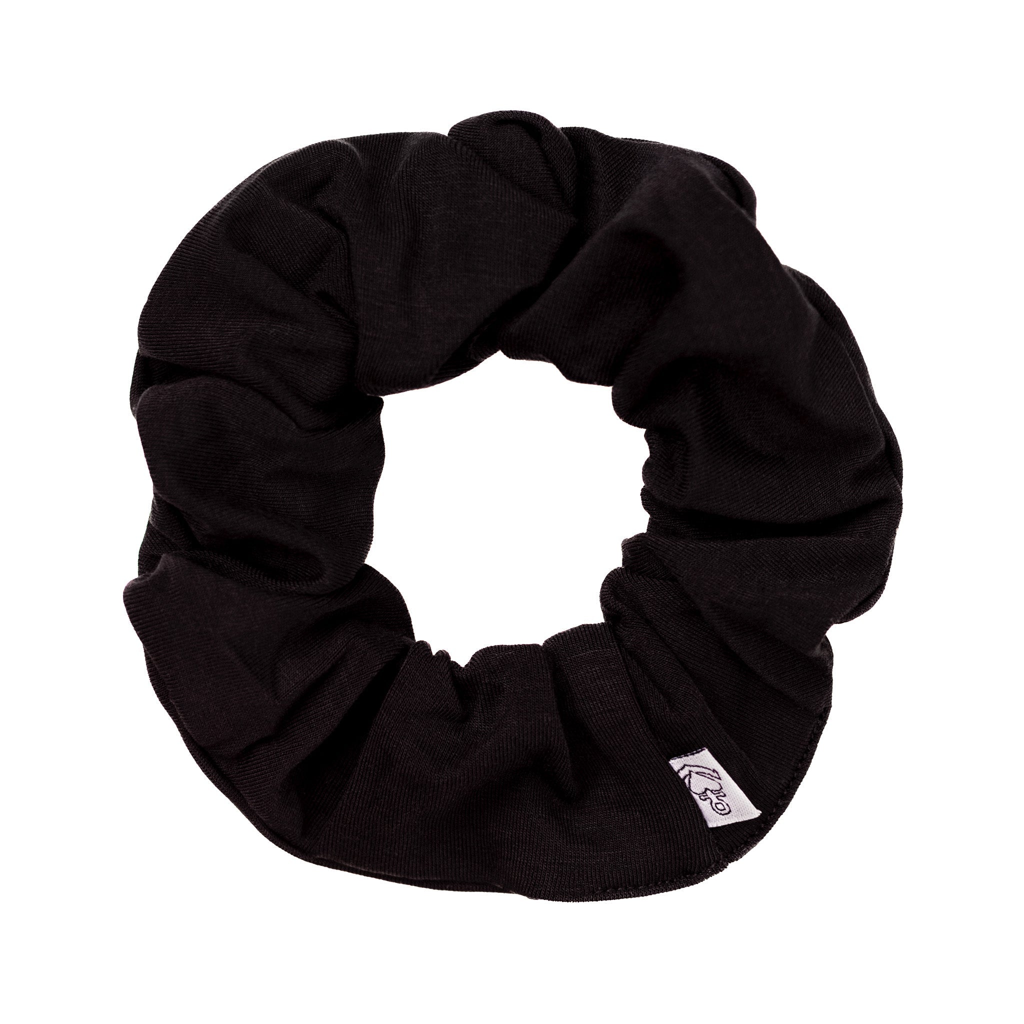 Black | Bamboo Scrunchie