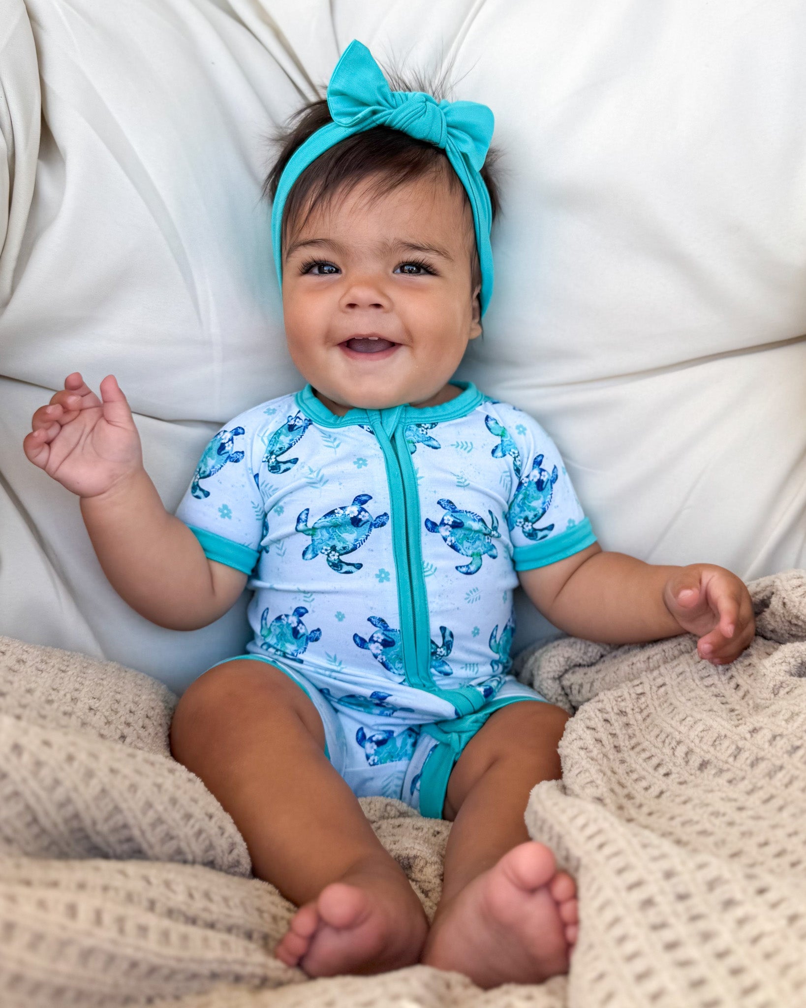 Turquoise | Bamboo Headband Bow