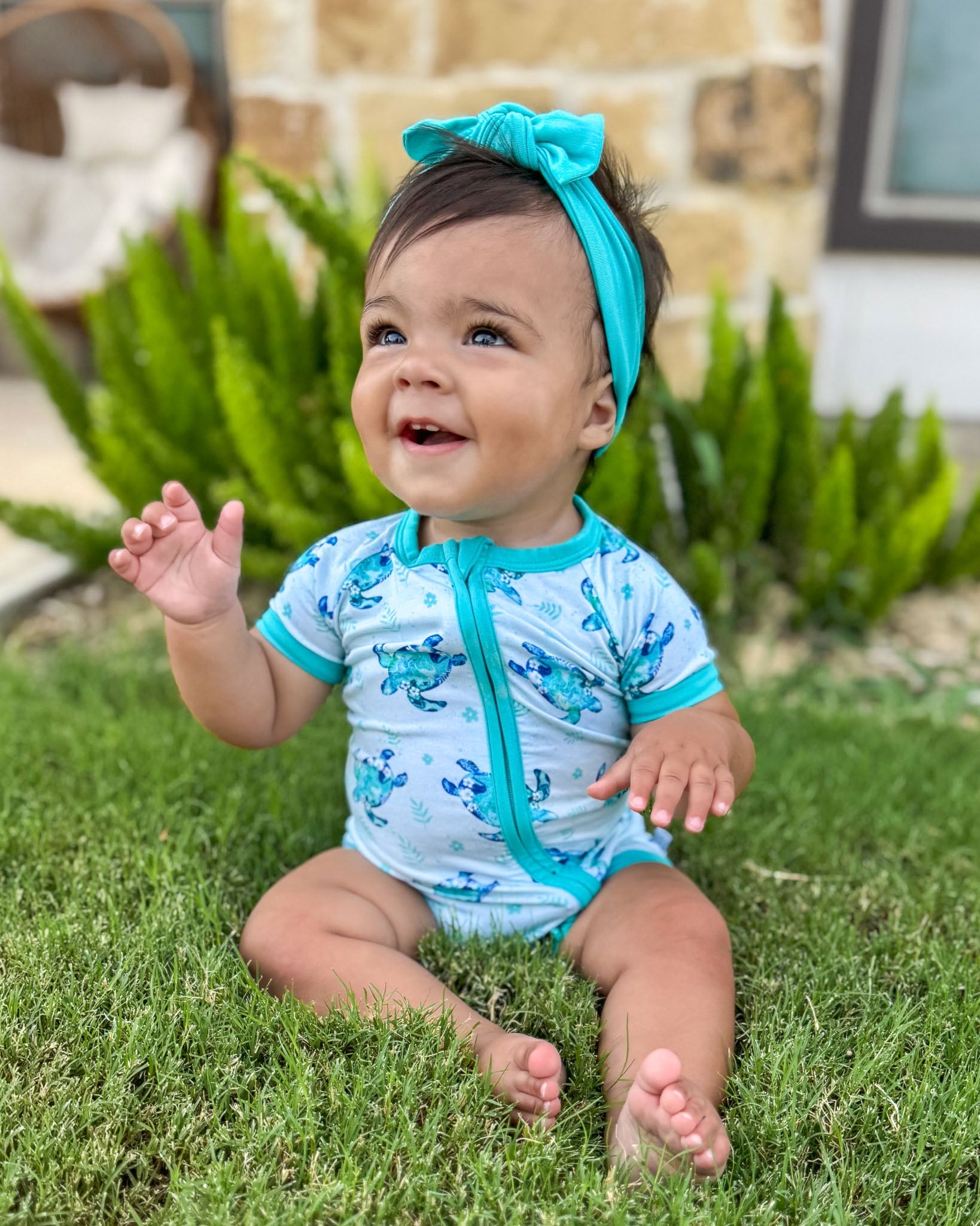 Turquoise | Bamboo Headband Bow