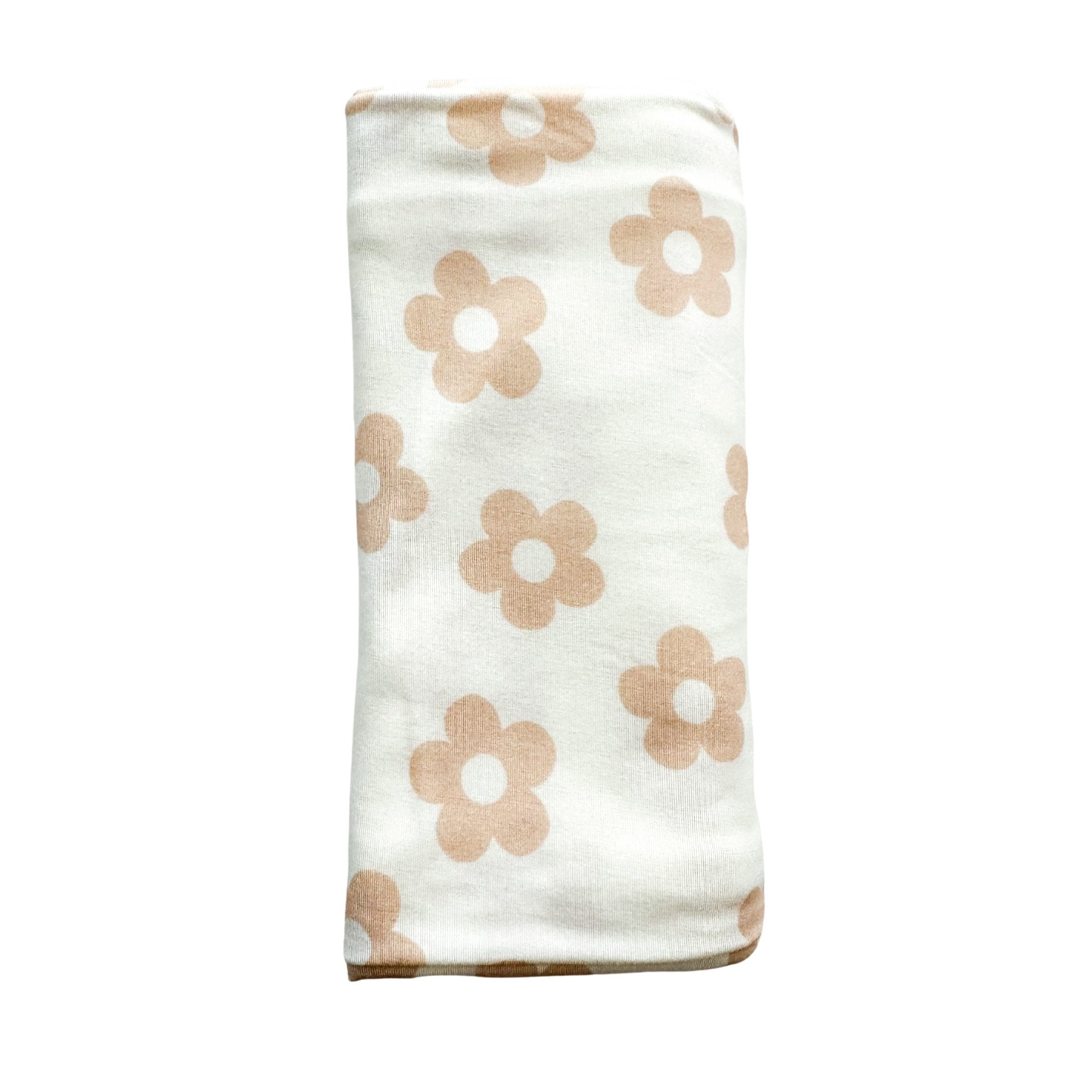 Bamboo Stretch Swaddle - Blush Daisy