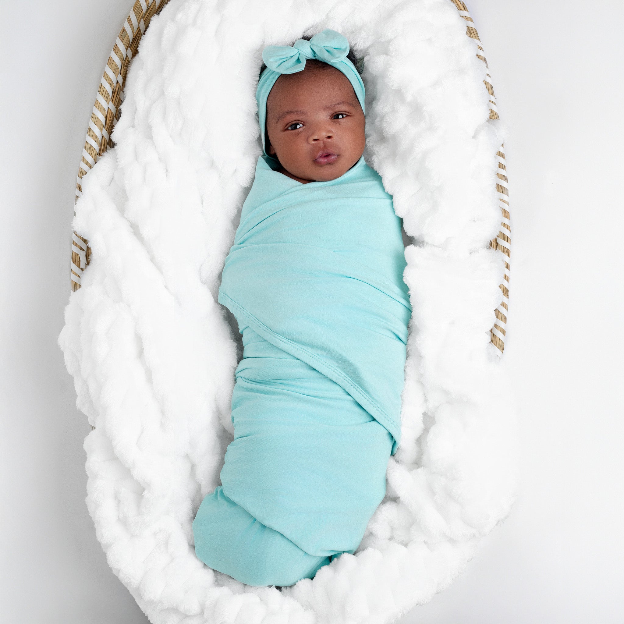 Light Aqua | Bamboo Swaddle Blanket
