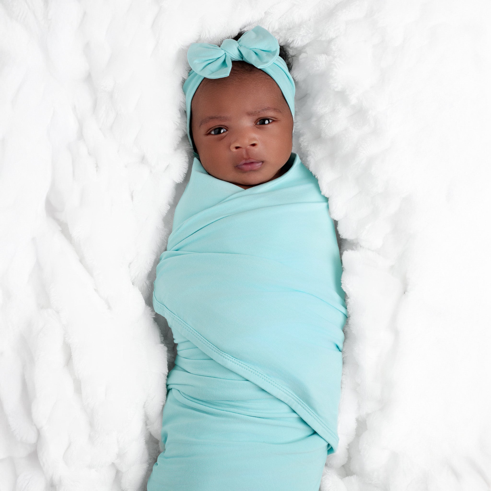 Light Aqua | Bamboo Swaddle Blanket