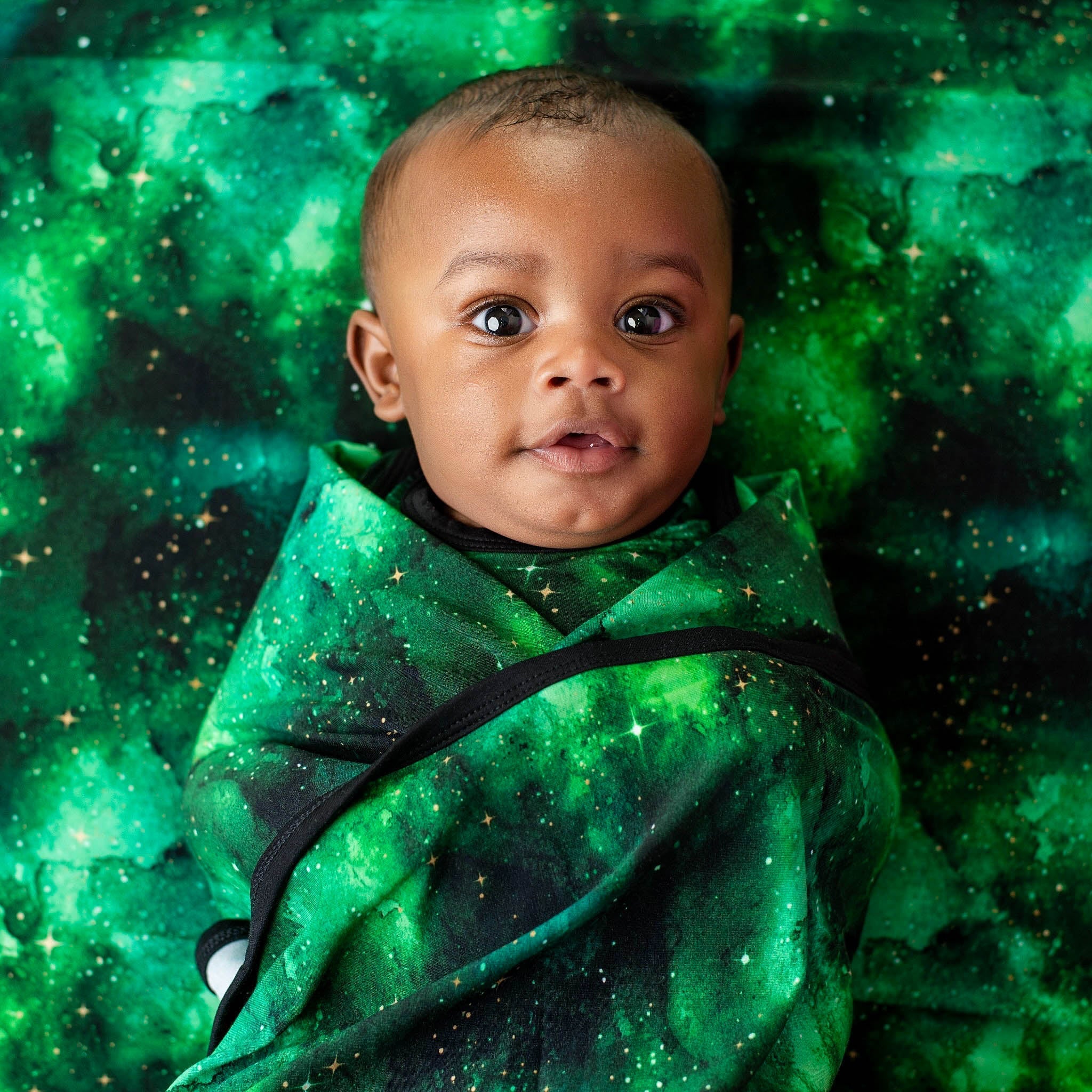 Wicked Cute | Green Galaxy Elixir | Bamboo Swaddle Blanket