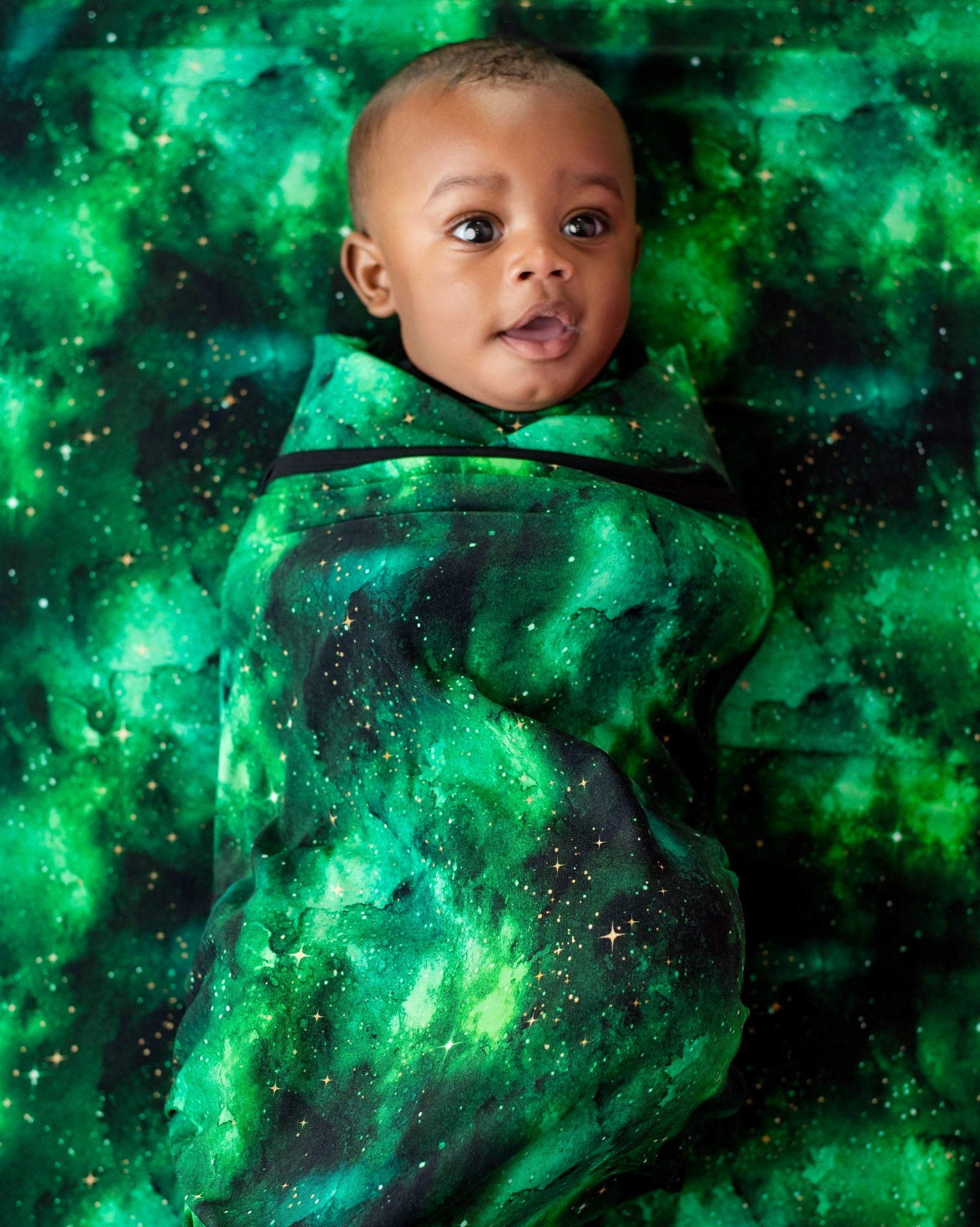 Wicked Cute | Green Galaxy Elixir | Bamboo Full Fitted Sheet