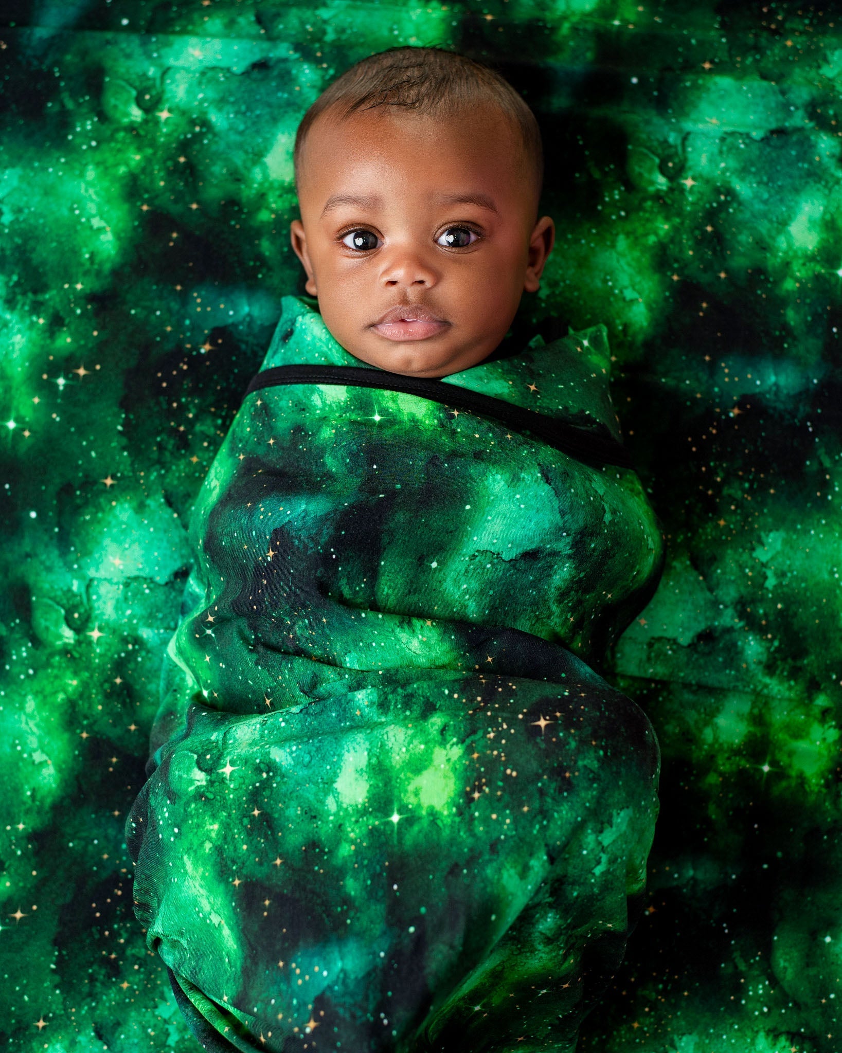 Wicked Cute | Green Galaxy Elixir | Bamboo Full Fitted Sheet