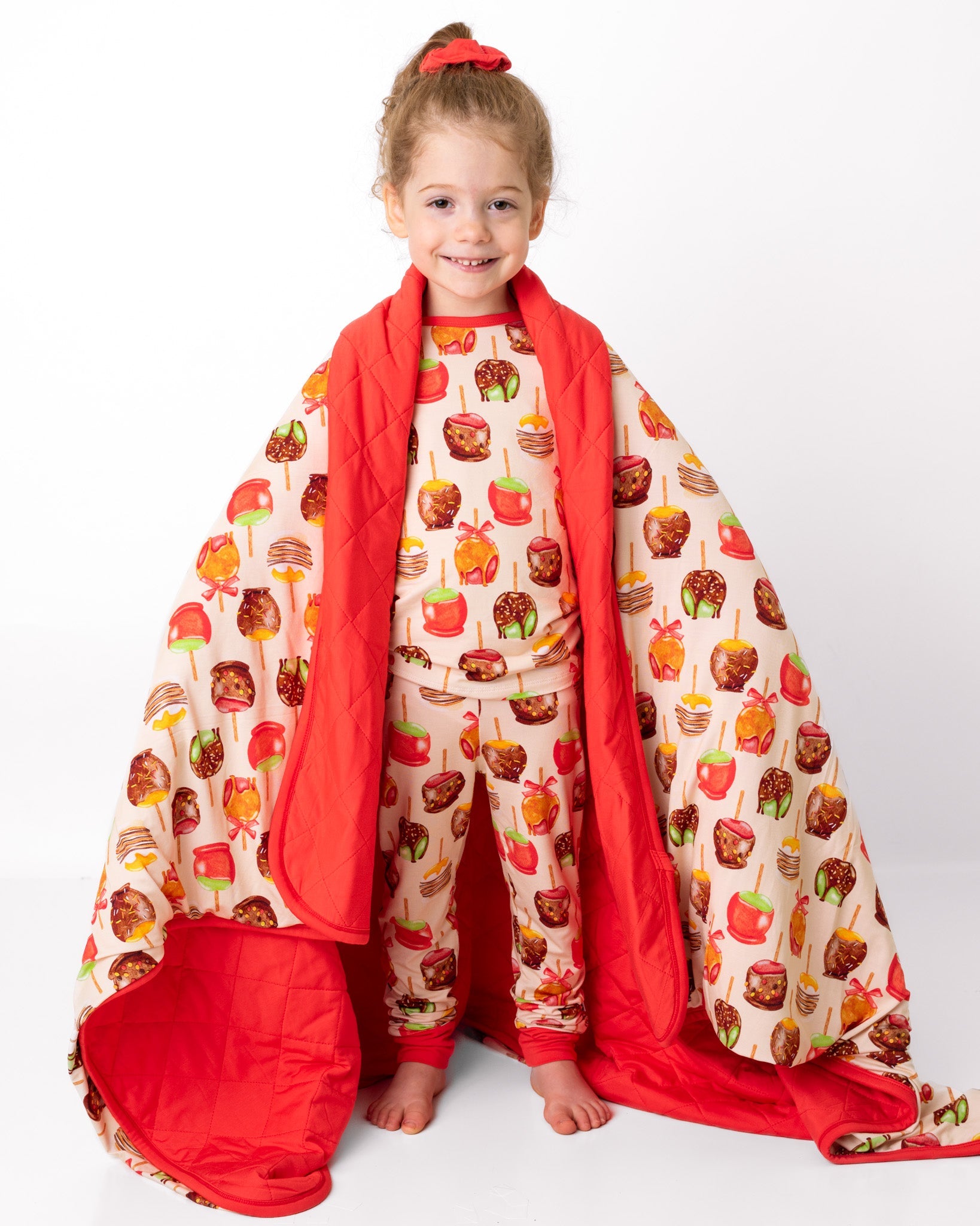 Candy Apples | Quilted Bamboo Toddler Blanket