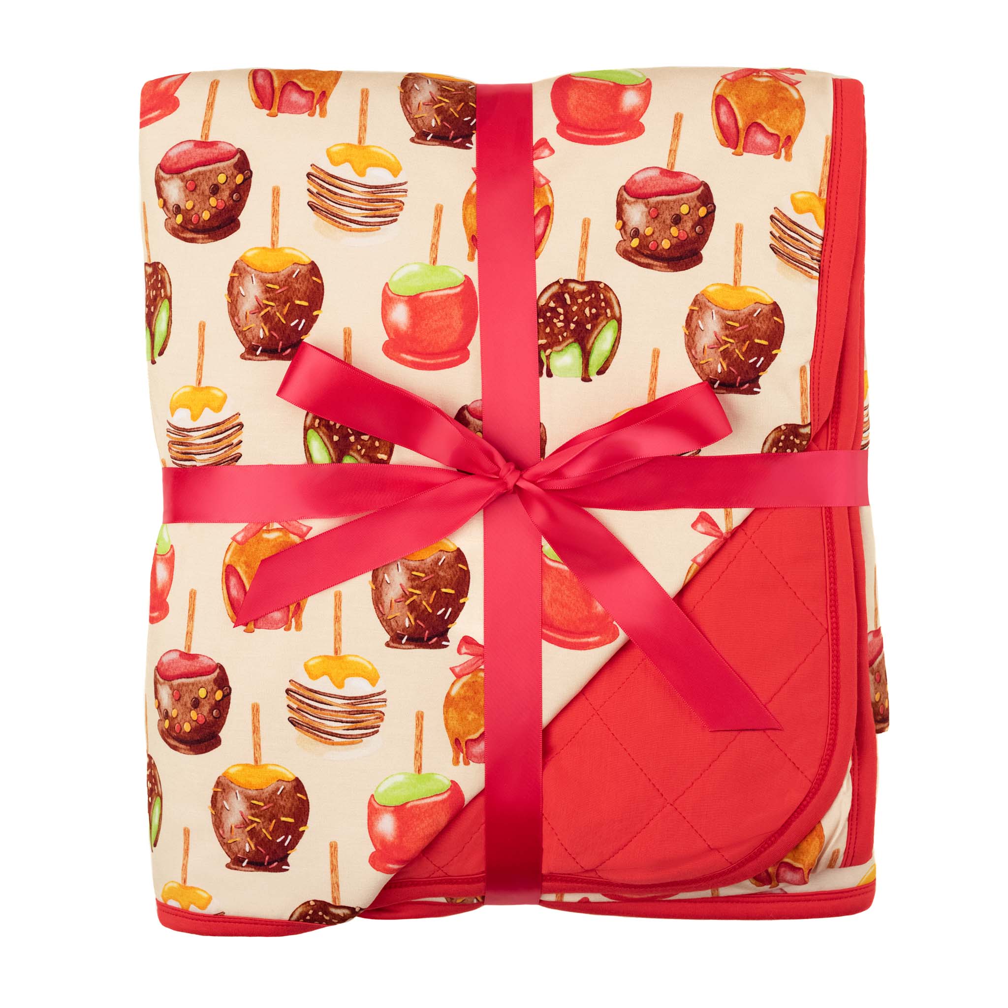 Candy Apples | Quilted Bamboo Toddler Blanket