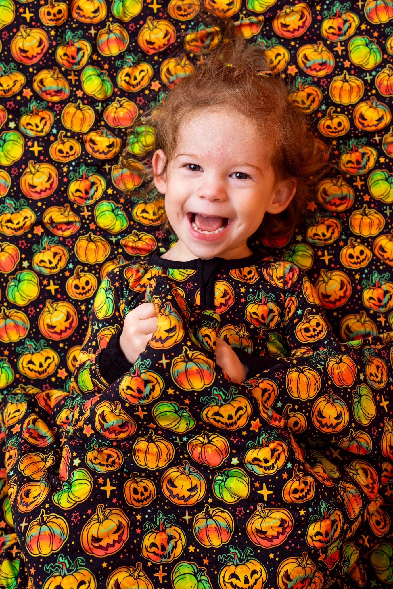 Halloween | Spooky Pumpkins | Double Layer Bamboo Toddler Blanket