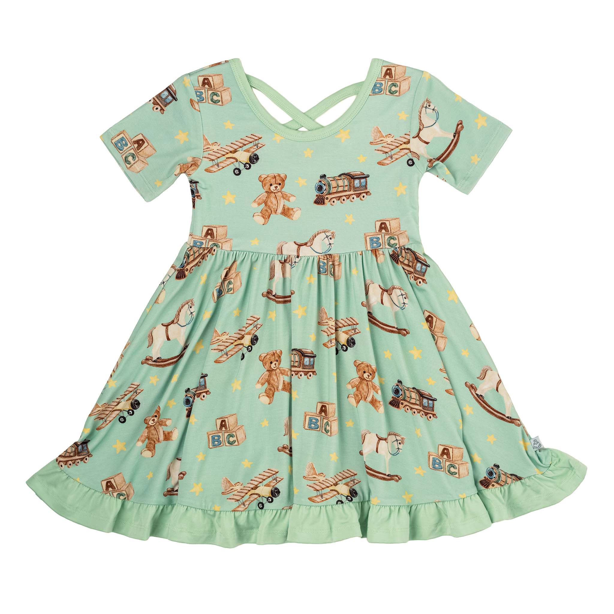 Vintage Toys | Toddler & Girls Bamboo Ruffle Twirl Dress