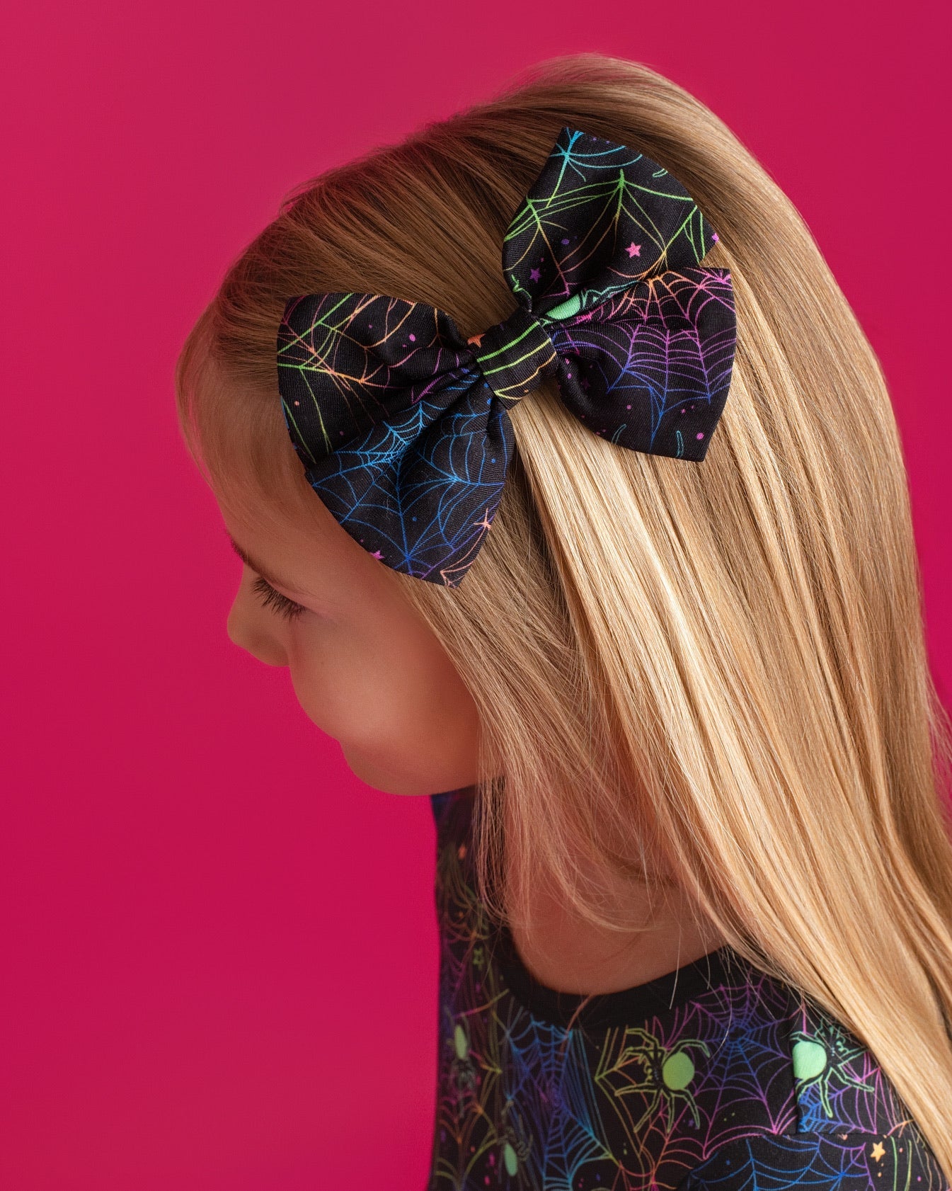 Halloween | Spooky Webs | Bamboo Big Clip On Bow