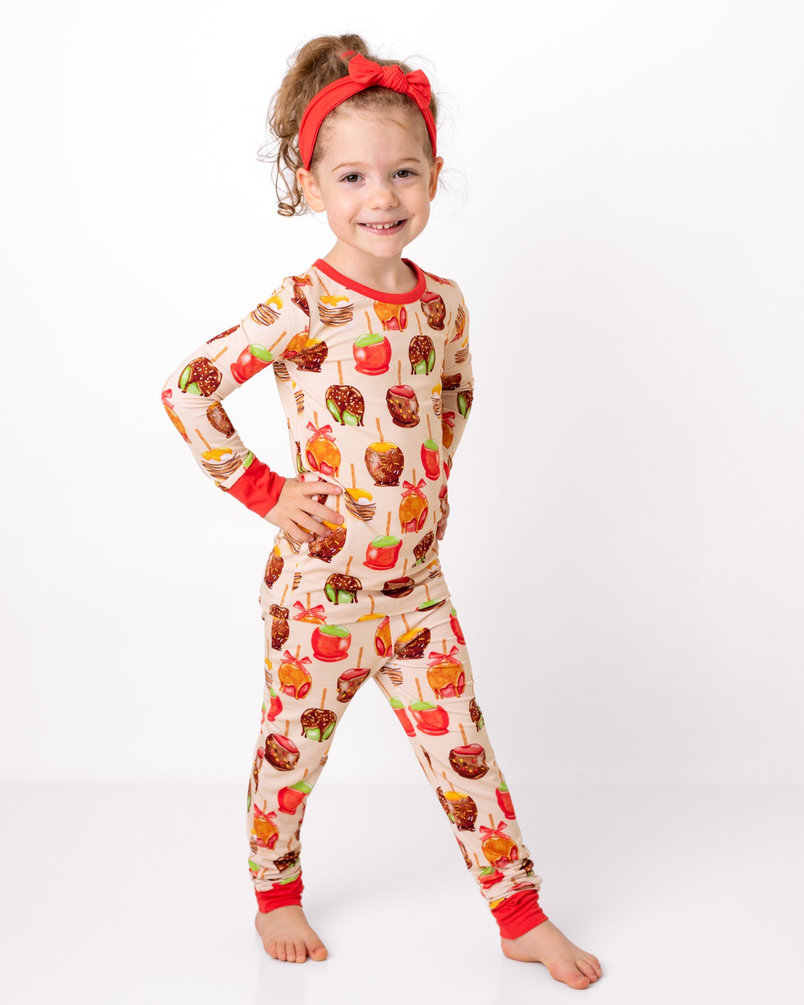 Candy Apples | Two-piece Bamboo Long Sleeve Toddler & Kids Pajamas