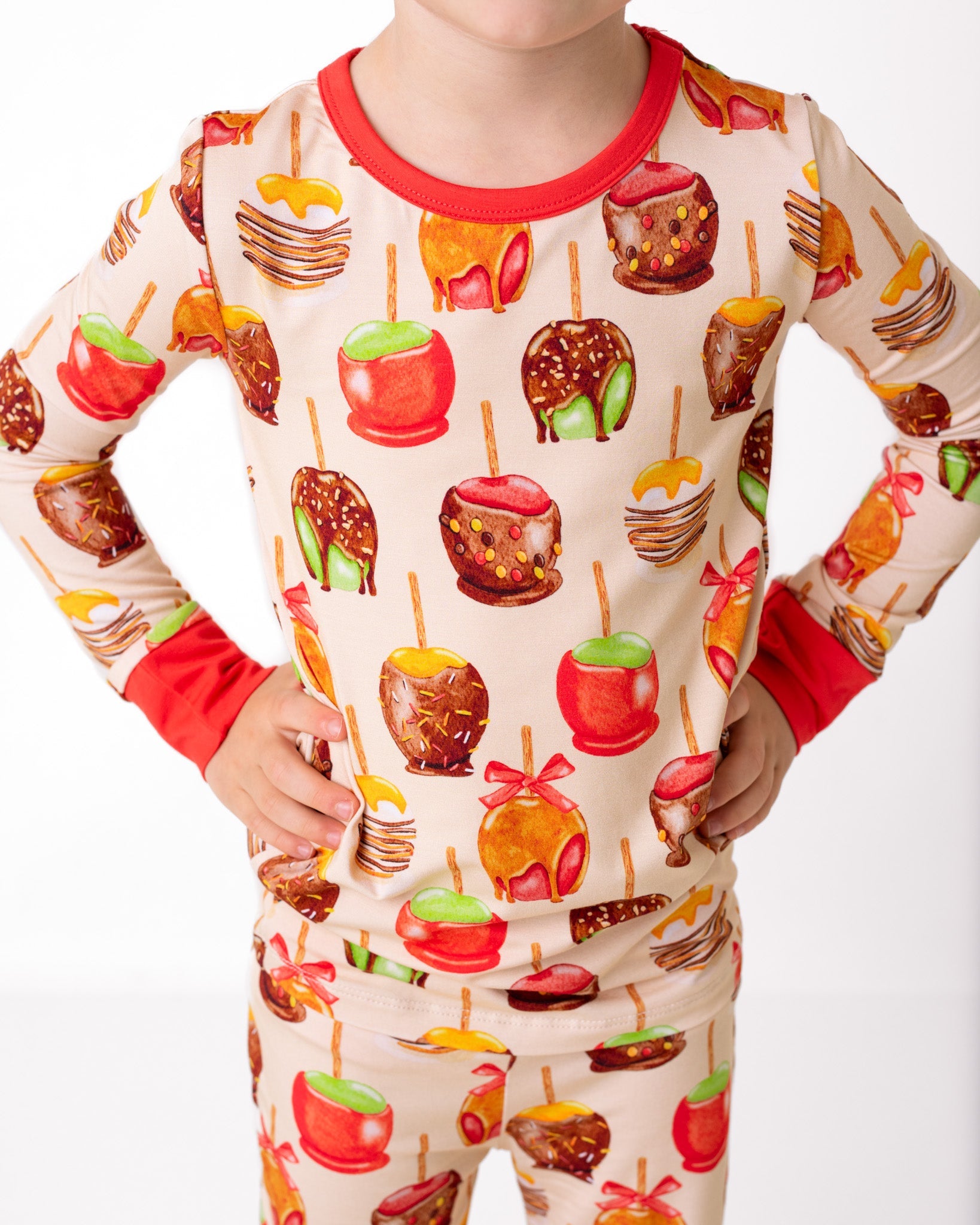 Candy Apples | Two-piece Bamboo Long Sleeve Toddler & Kids Pajamas