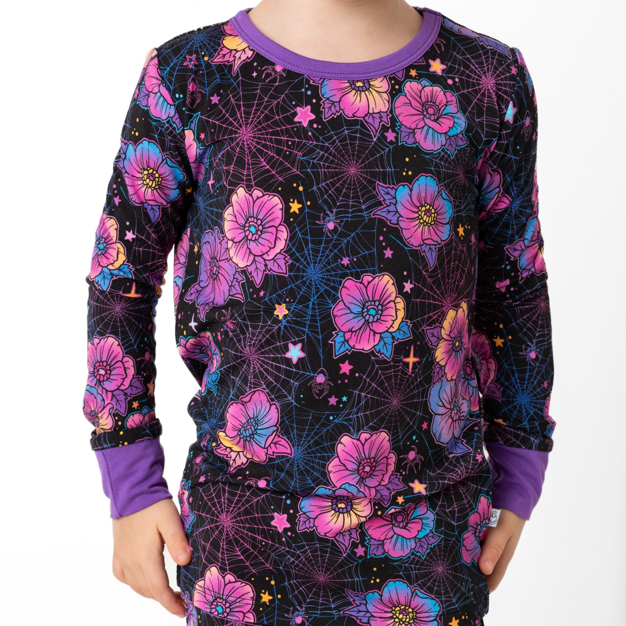 Halloween | Violet Webs | Bamboo Two-piece Pajamas