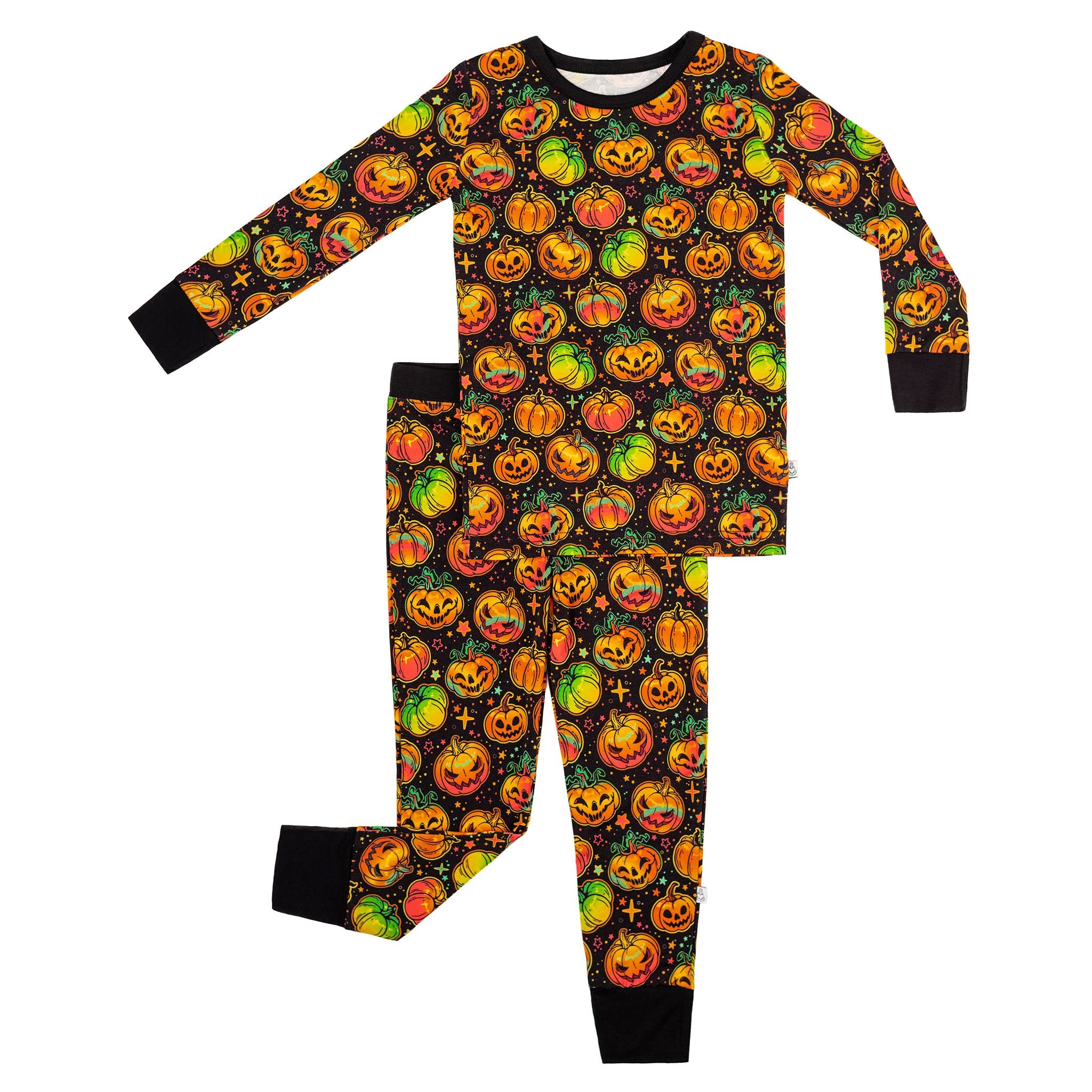 Halloween | Spooky Pumpkins | Two-piece Bamboo Long Sleeve Toddler & Kids Pajamas