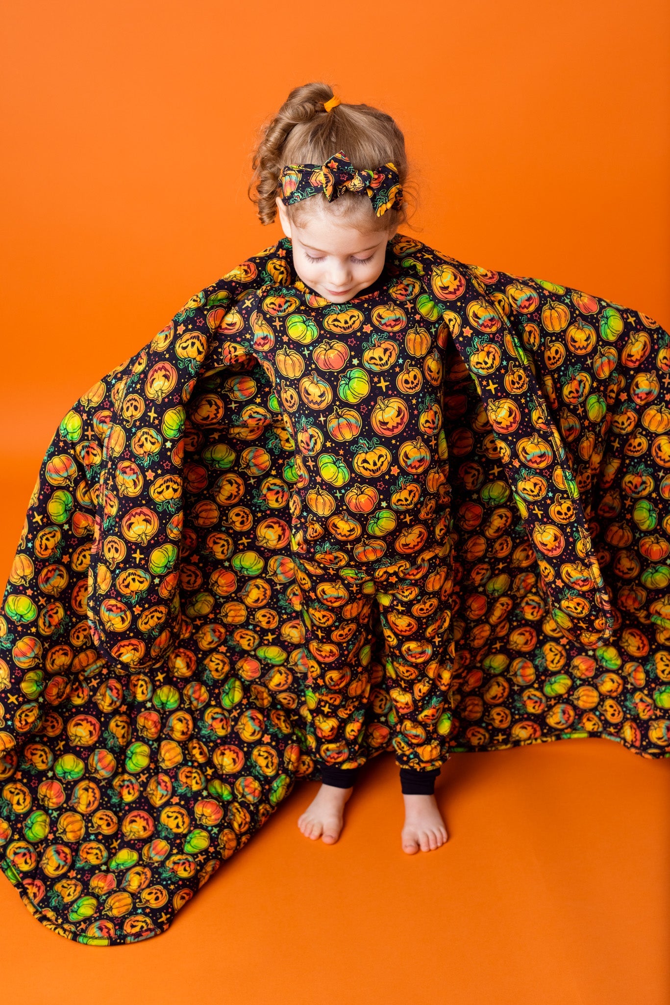 Halloween | Spooky Pumpkins | Quilted Bamboo Toddler Blanket