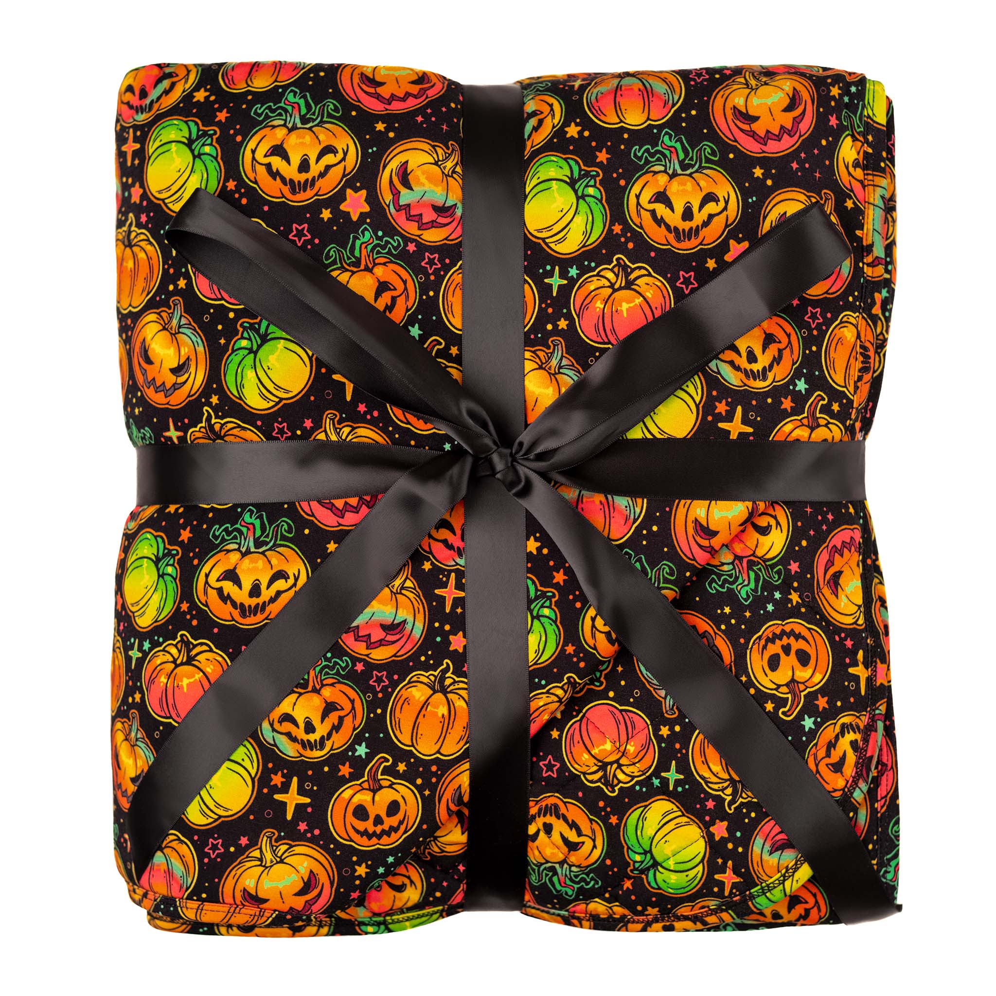 Halloween | Spooky Pumpkins | Quilted Bamboo Toddler Blanket