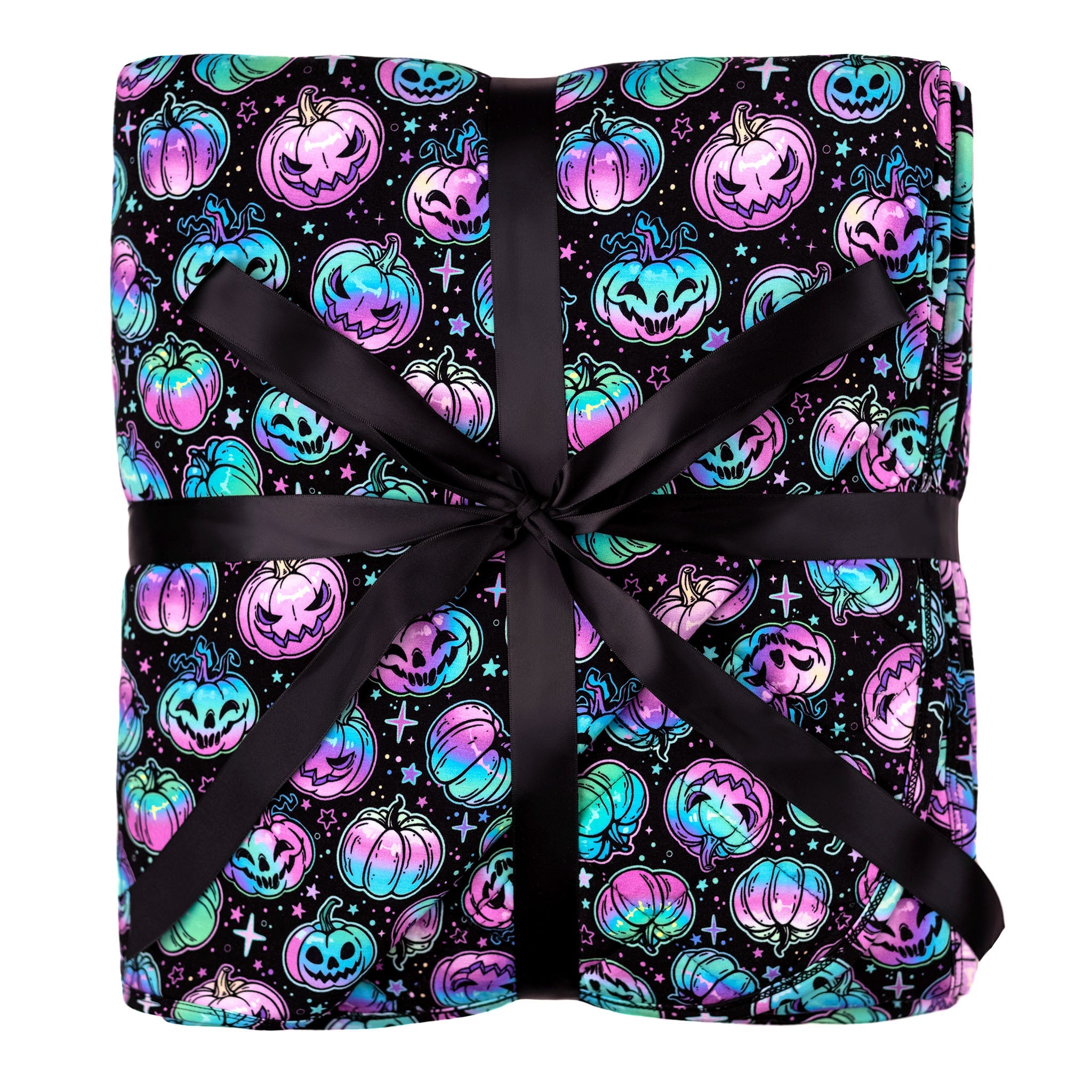 Halloween | Starlight Pumpkins | Quilted Bamboo Toddler Blanket