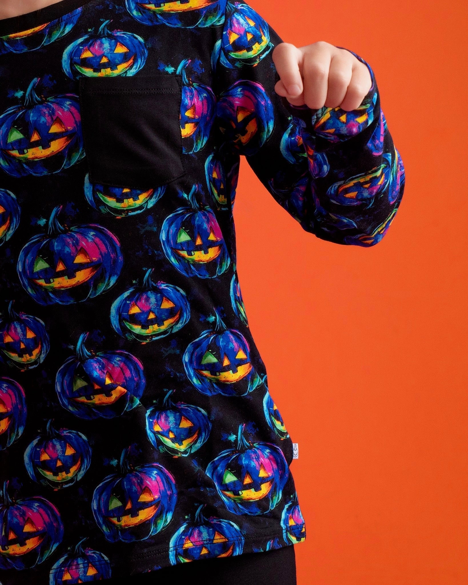 Halloween | Jack-o’-lanterns | Bamboo Toddler & Kids Pocket T-shirt