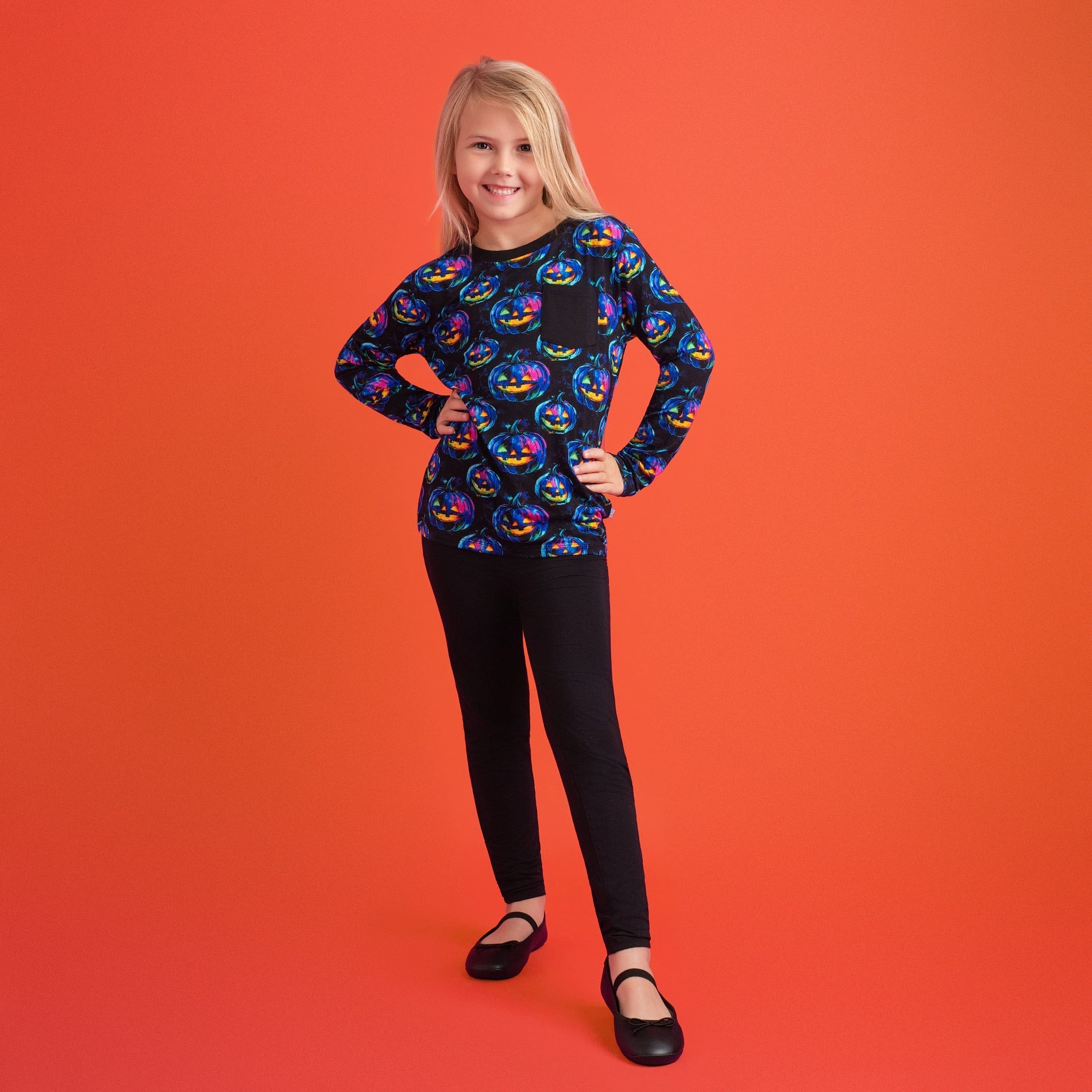 Halloween | Jack-o’-lanterns | Bamboo Toddler & Kids Pocket T-shirt