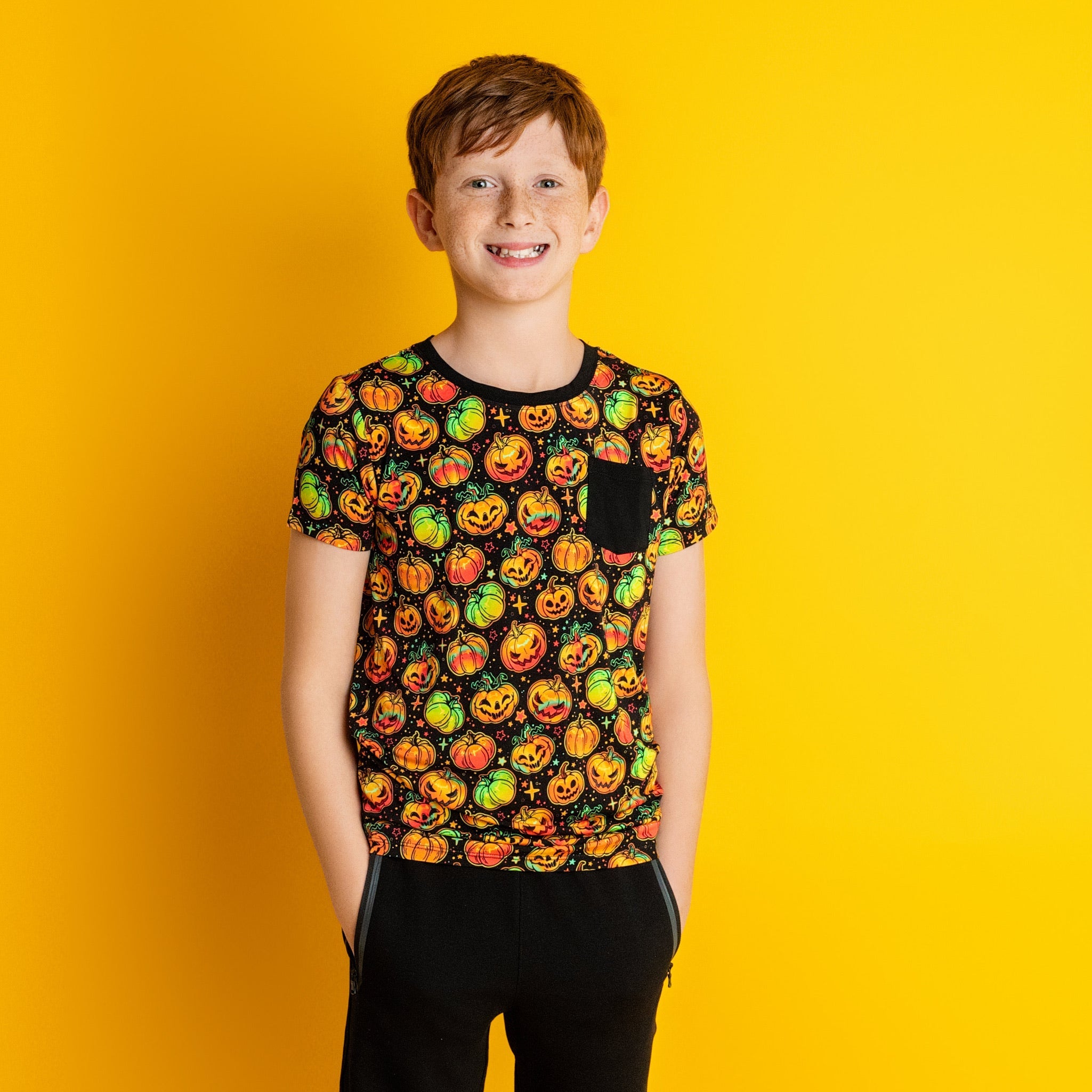 Halloween | Spooky Pumpkins | Bamboo Toddler & Kids Pocket T-shirt