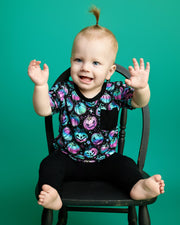 Halloween | Starlight Pumpkins | Bamboo Toddler & Kids Pocket T-shirt