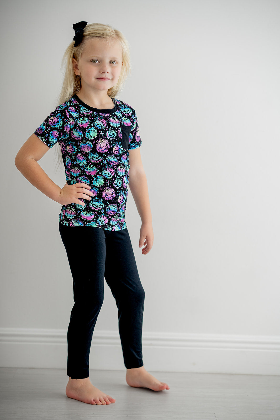 Halloween | Starlight Pumpkins | Bamboo Toddler & Kids Pocket T-shirt