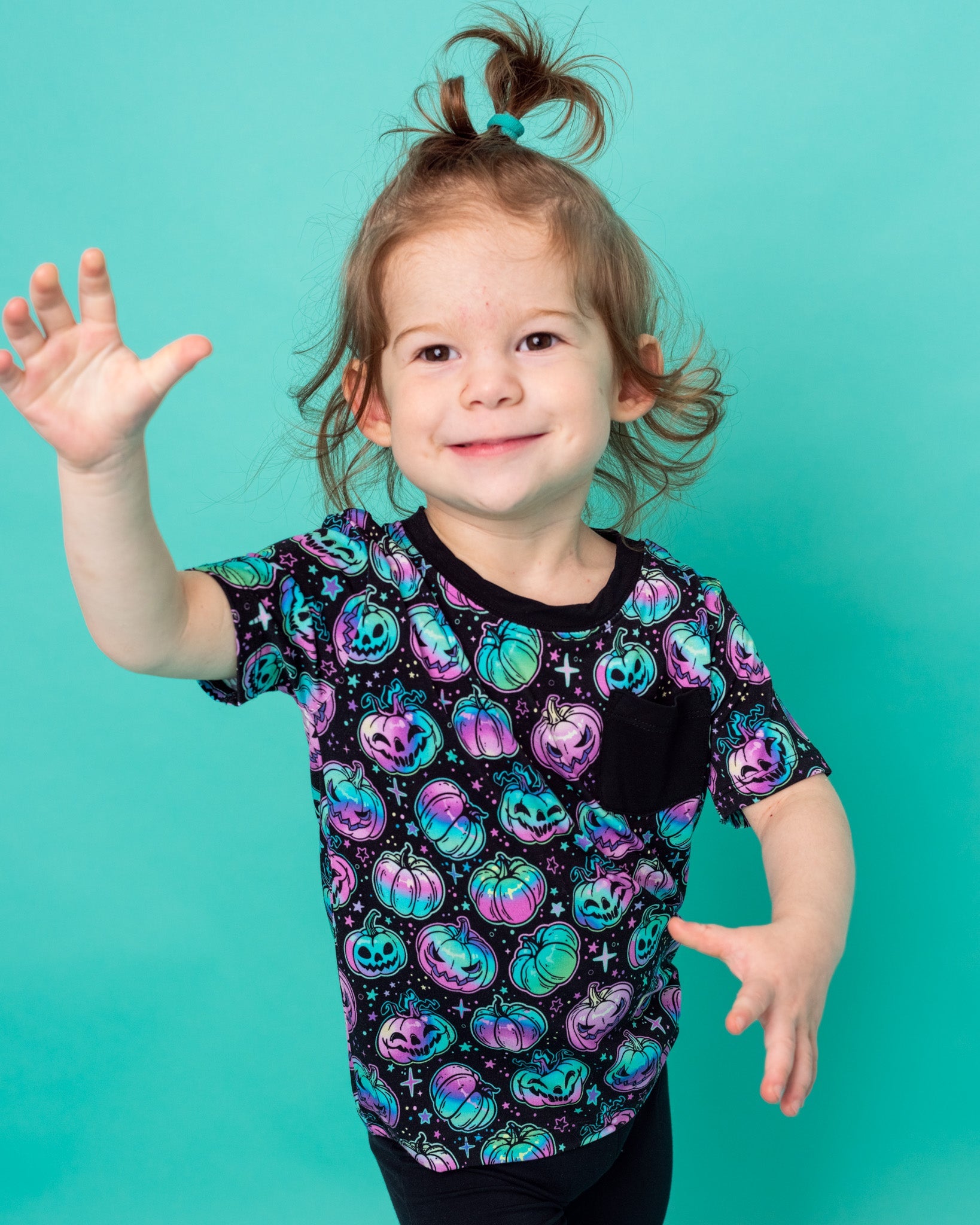 Halloween | Starlight Pumpkins | Bamboo Toddler & Kids Pocket T-shirt