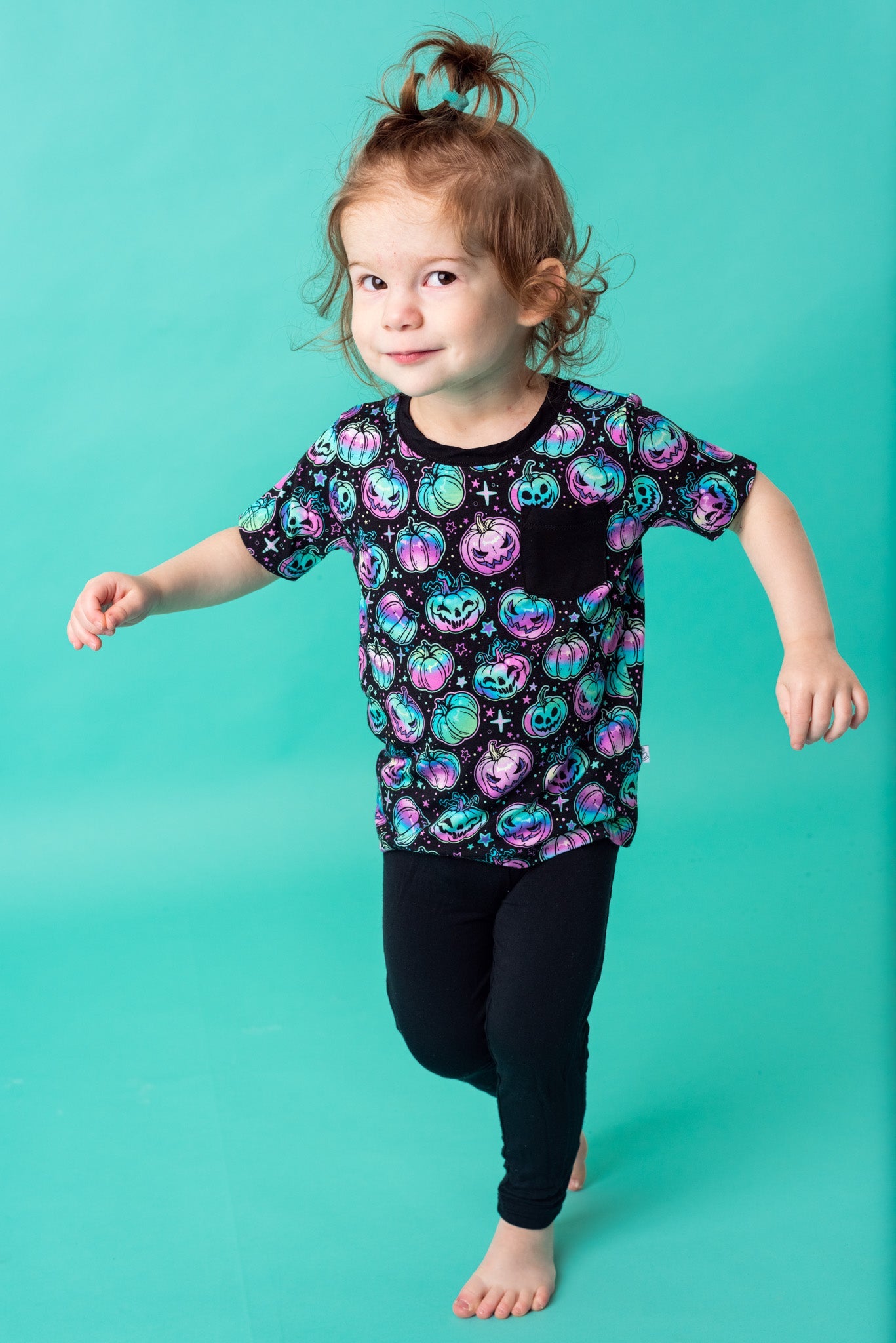 Halloween | Starlight Pumpkins | Bamboo Toddler & Kids Pocket T-shirt