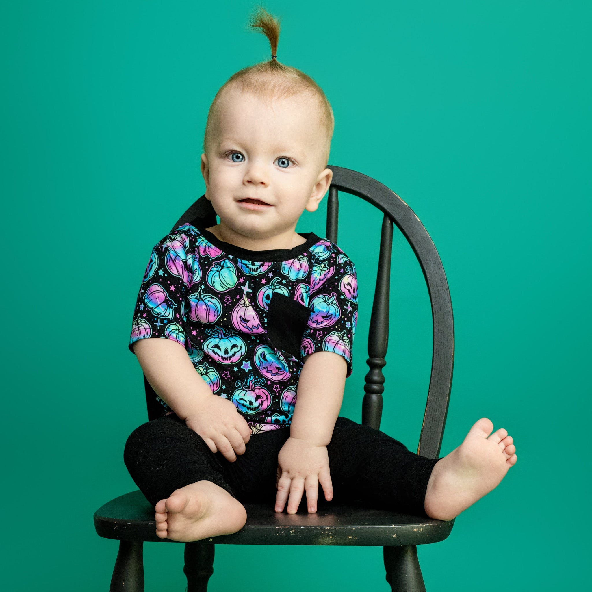 Halloween | Starlight Pumpkins | Bamboo Toddler & Kids Pocket T-shirt