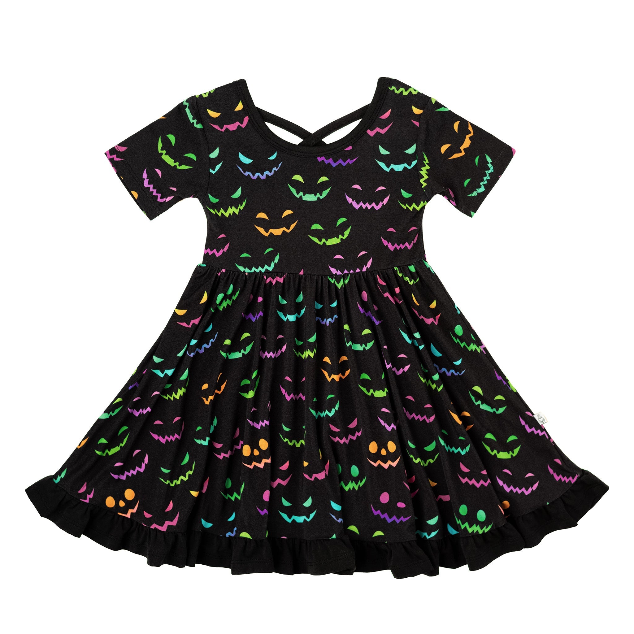 Halloween Night | Toddler & Girls Bamboo Ruffle Twirl Dress