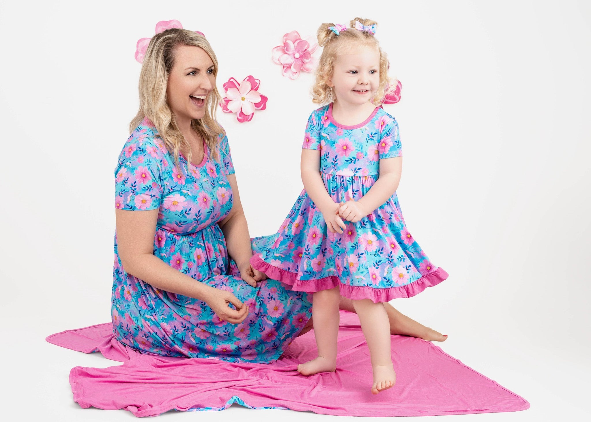Dreamy Cosmos | Baby Bamboo Clip On Bow Set
