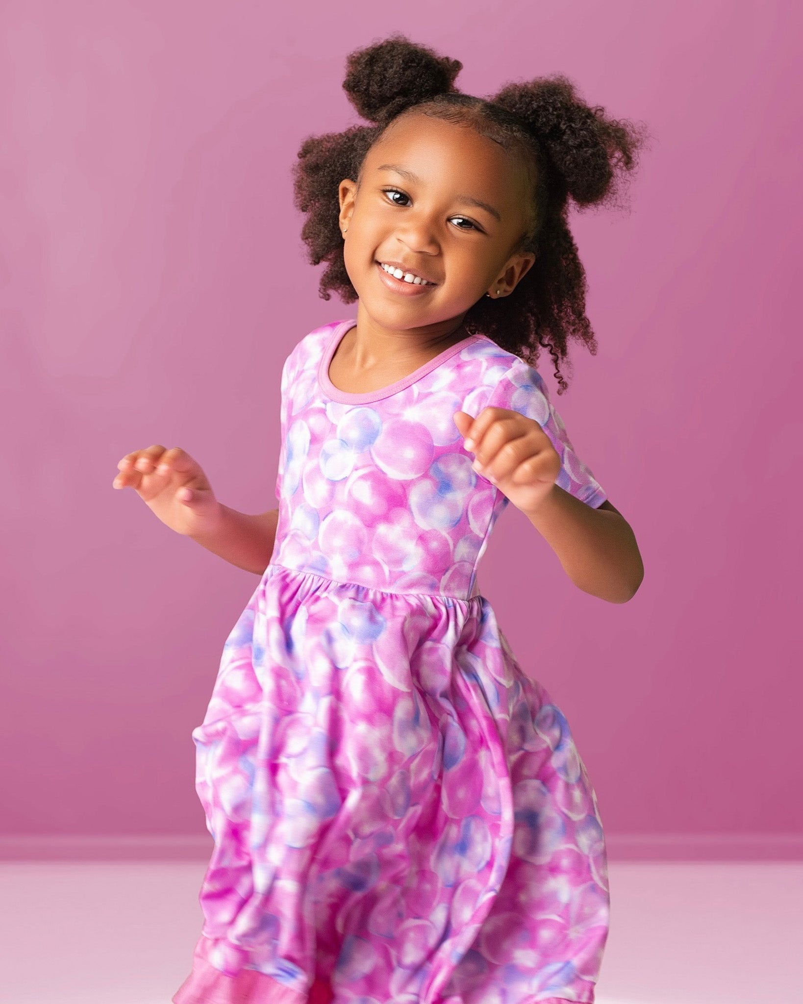 Wicked Cute | Bubbles | Bamboo Ruffle Twirl Dress & Shorts