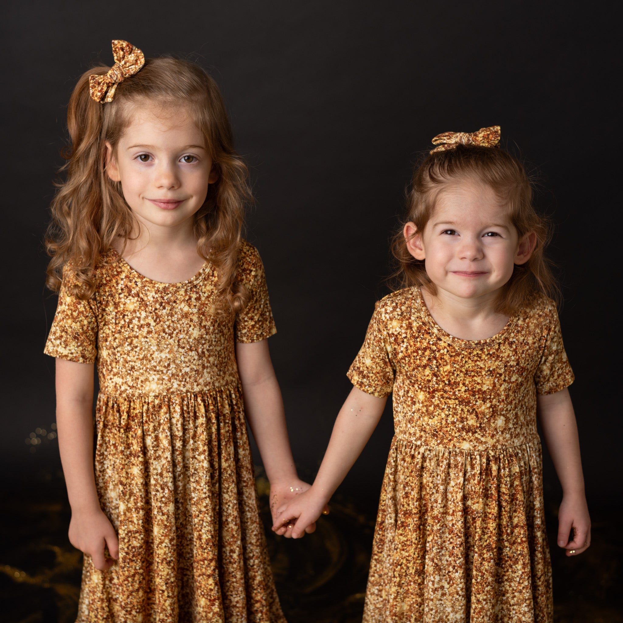 Gold Shimmer | Toddler Bamboo Clip On Bow