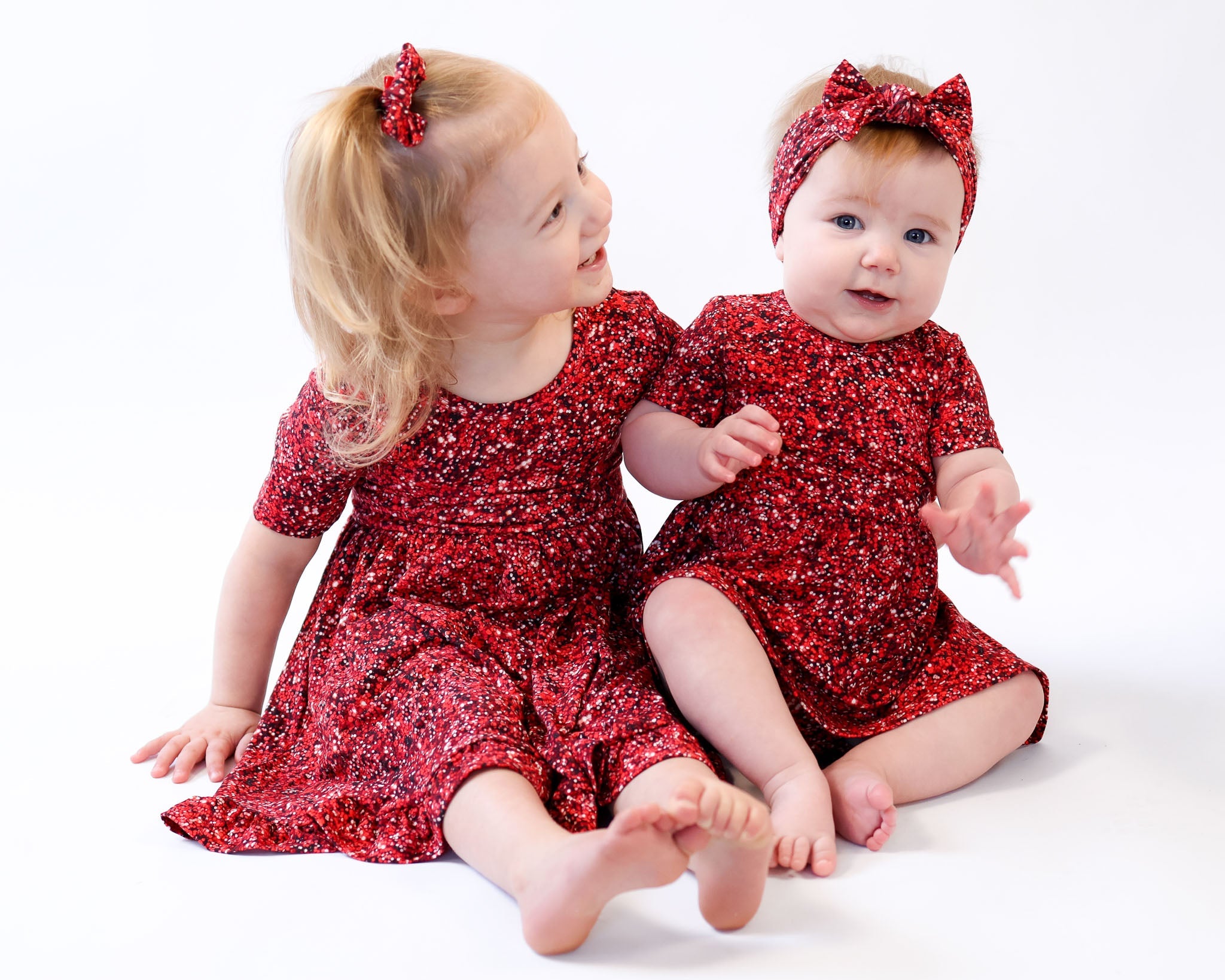 Ruby Shimmer | Toddler & Girls Bamboo Ruffle Twirl Dress & Shorts