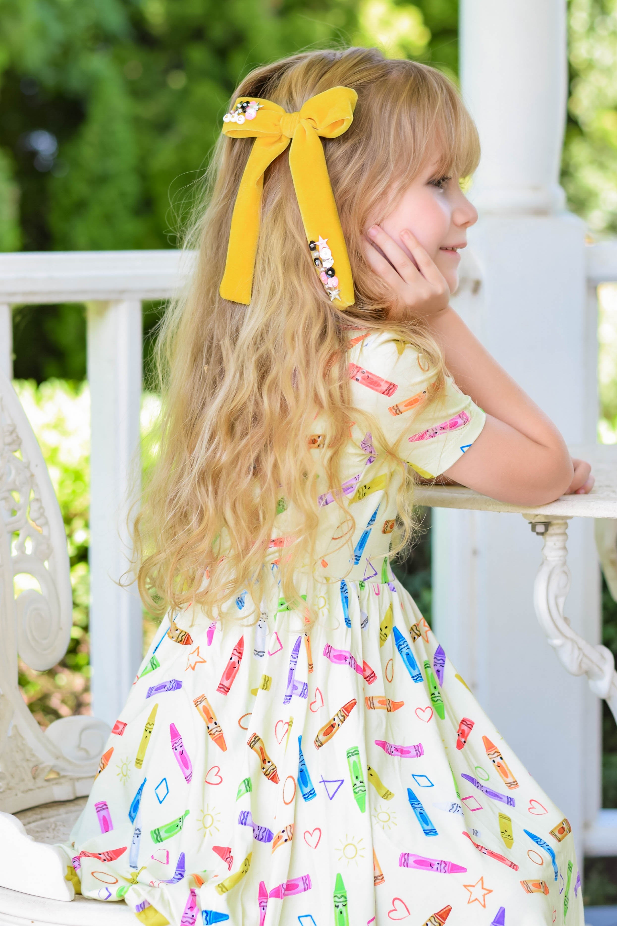 Crayon Crew | Toddler & Girls Bamboo Ruffle Twirl Dress