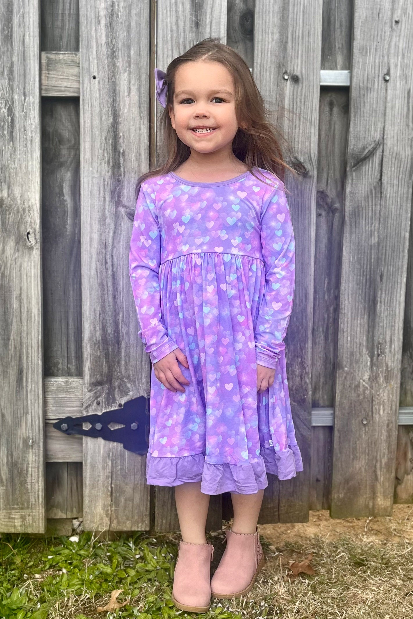 Hearts | Bamboo Ruffle Twirl Dress