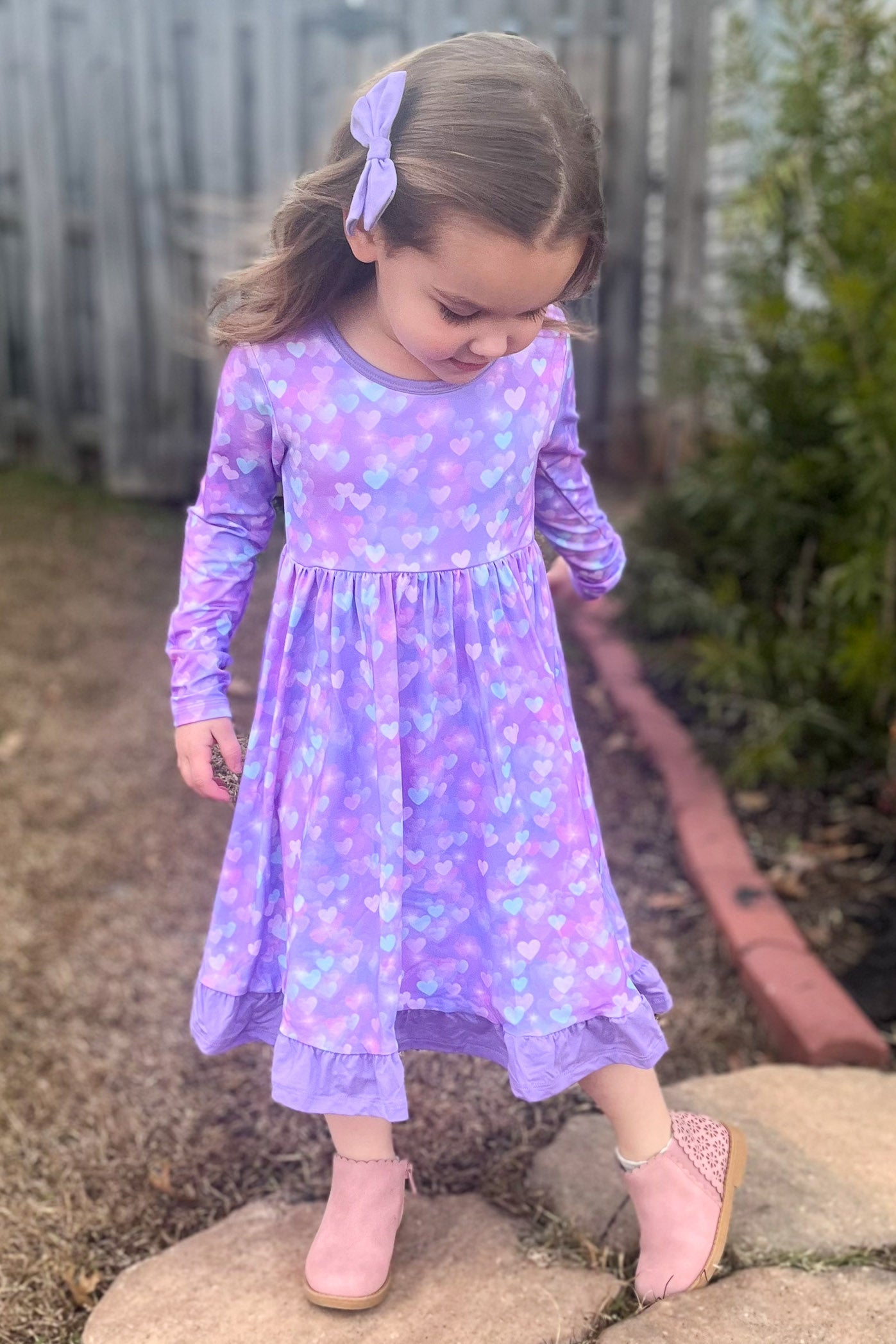 Hearts | Bamboo Ruffle Twirl Dress