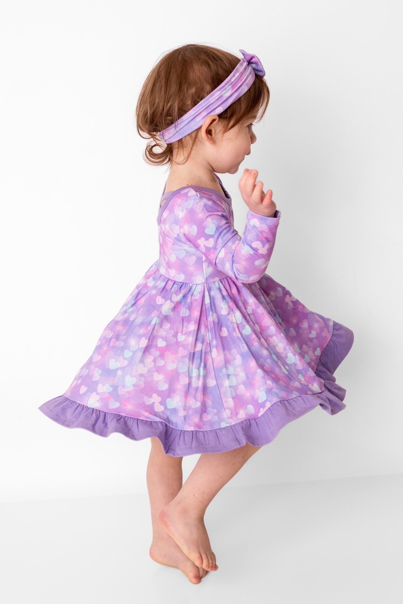 Hearts | Bamboo Ruffle Twirl Dress