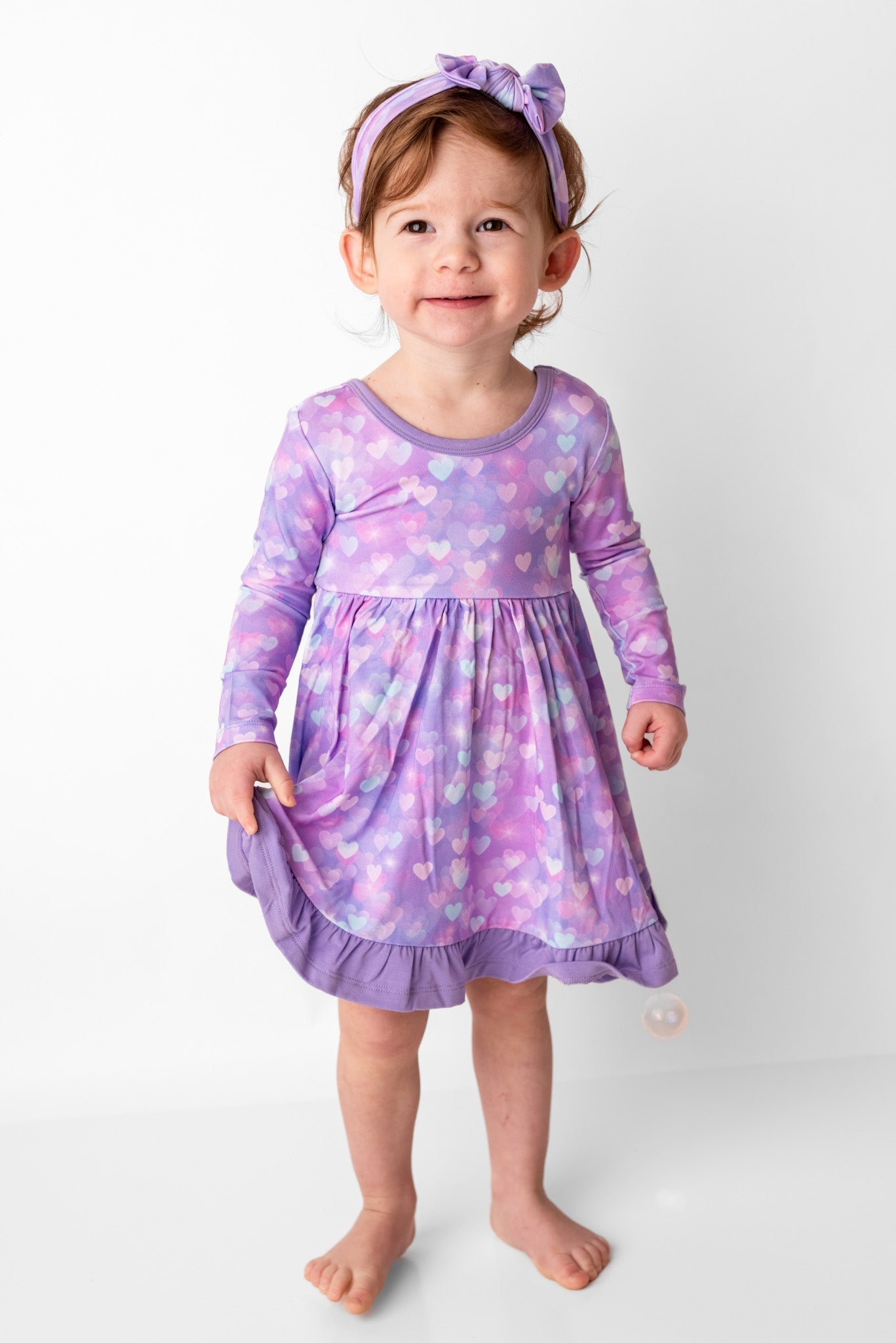 Hearts | Bamboo Ruffle Twirl Dress