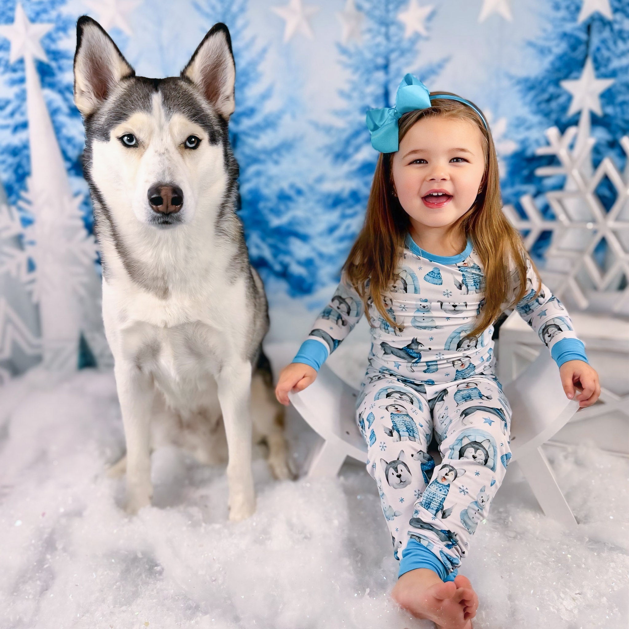 Arctic Huskies | Bamboo Two-piece Pajamas