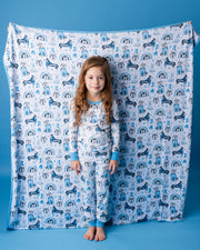 Arctic Huskies | Bamboo Double Layer Toddler Blanket